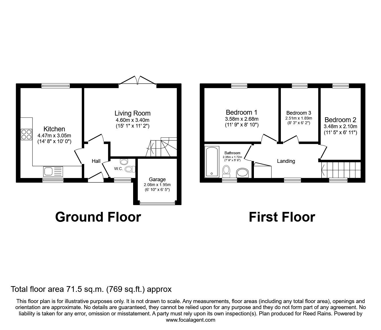 Floorplan of 3 bedroom Detached House to rent, Ingle Close, Scarborough, North Yorkshire, YO12