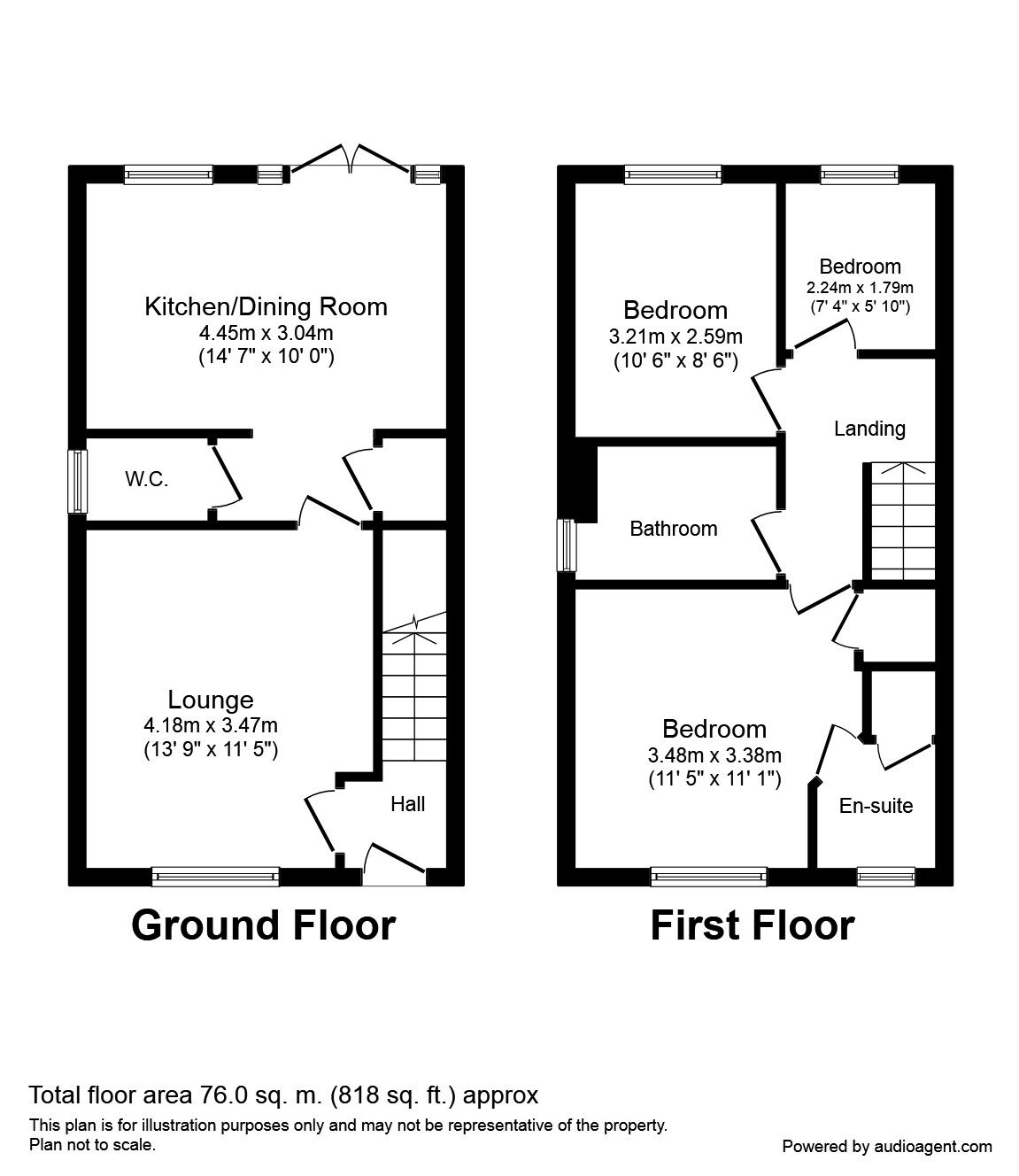 Floorplan of 3 bedroom Semi Detached House to rent, Sandstone Road, Eastfield, North Yorkshire, YO11
