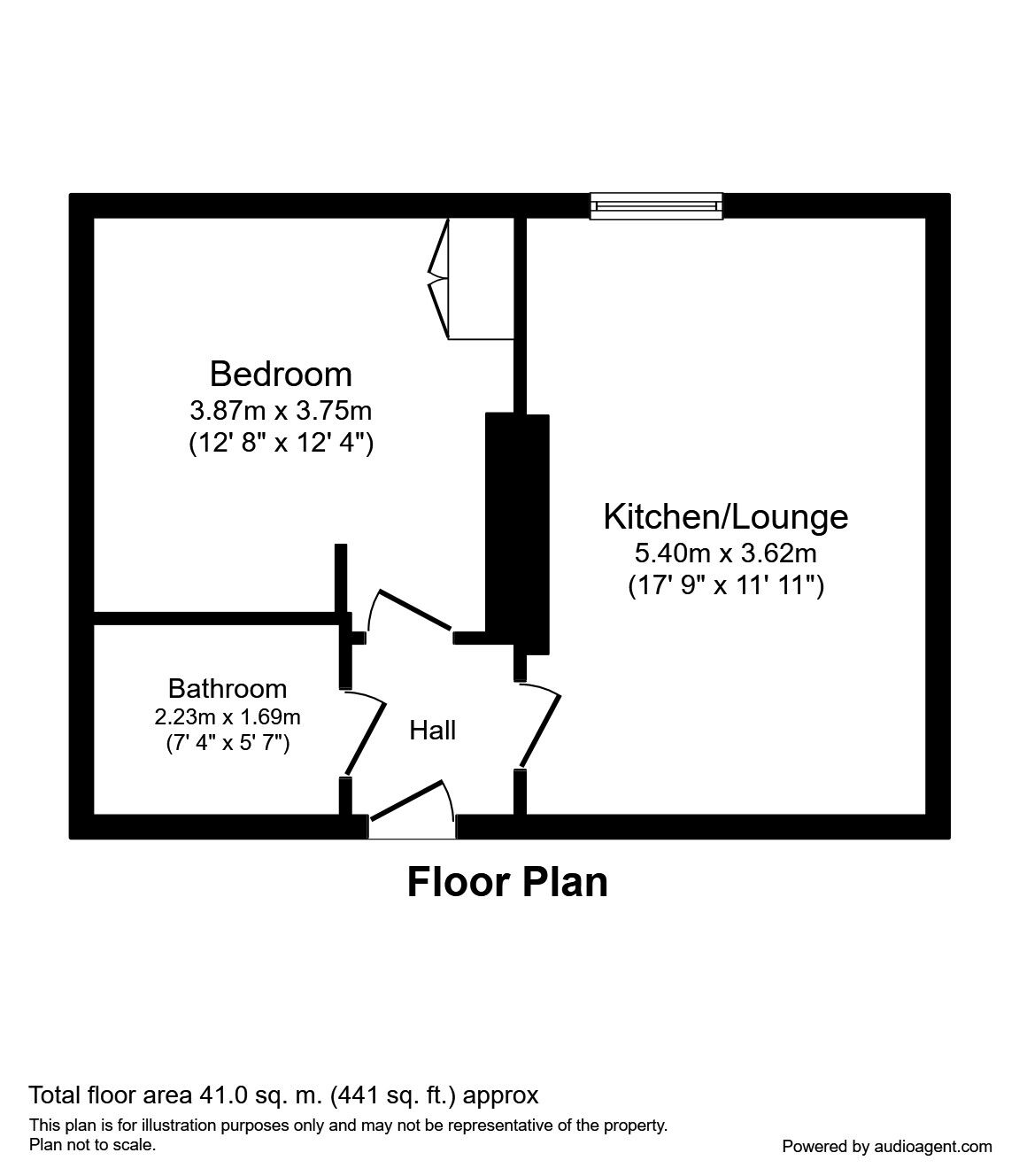 Floorplan of 1 bedroom  Flat to rent, Prince Of Wales Terrace, Scarborough, North Yorkshire, YO11