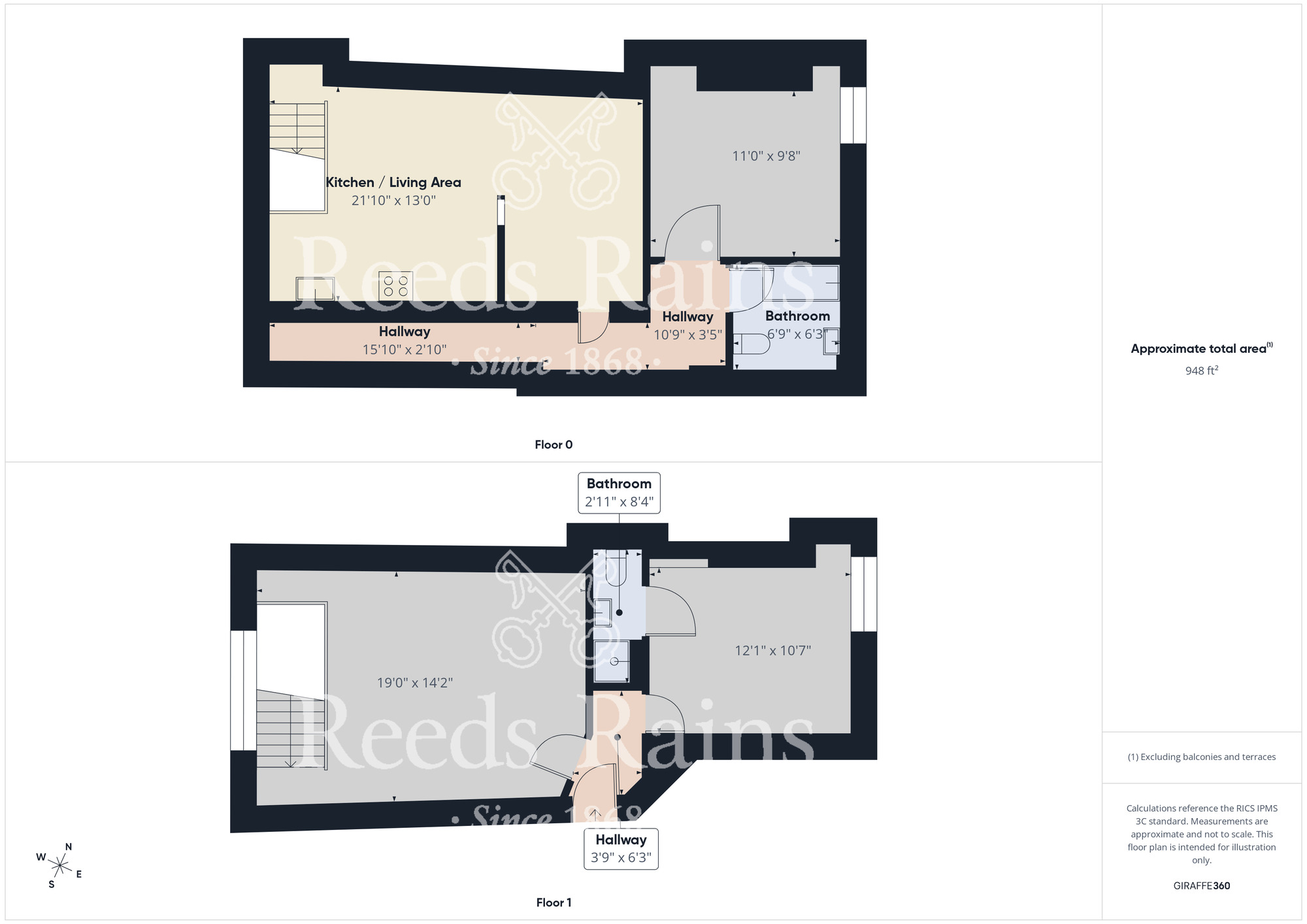 Floorplan of 2 bedroom Flat to rent, South Street, Scarborough, North Yorkshire, YO11