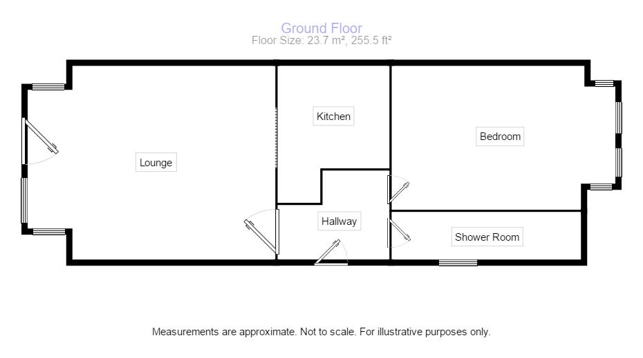 Floorplan of 1 bedroom Flat to rent, Westbourne Park, Scarborough, North Yorkshire, YO12
