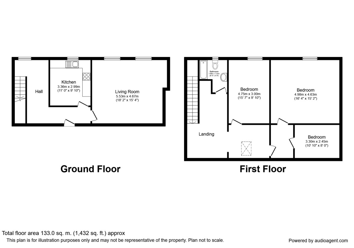 Floorplan of 3 bedroom  Flat for sale, Upgang Lane, Whitby, North Yorkshire, YO21