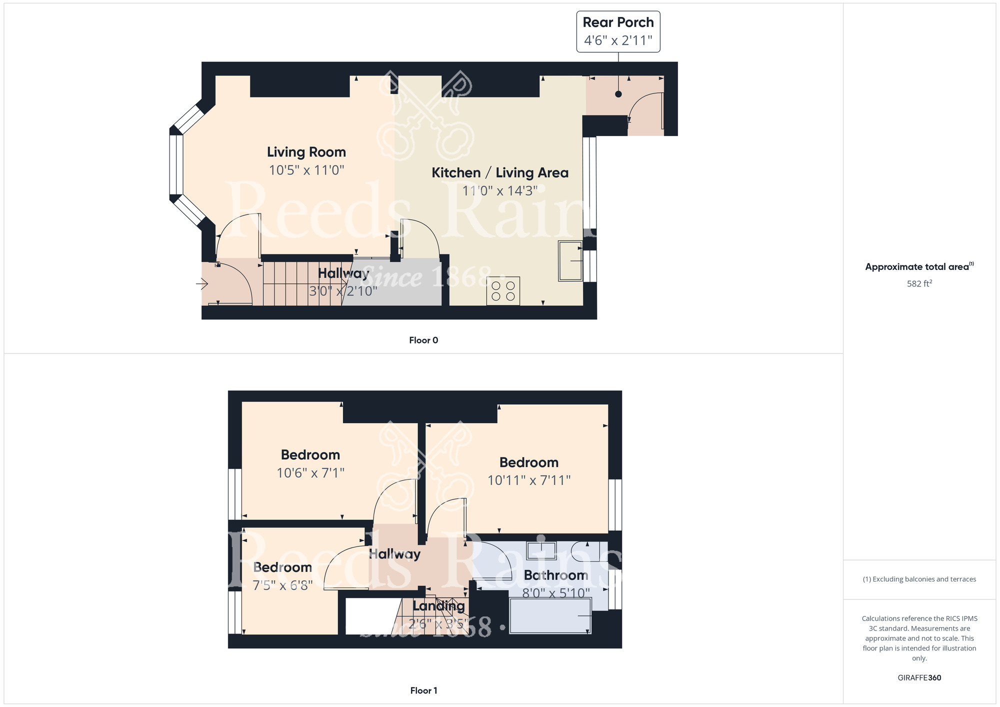 Floorplan of 3 bedroom Mid Terrace House to rent, Fairfax Street, Scarborough, North Yorkshire, YO12