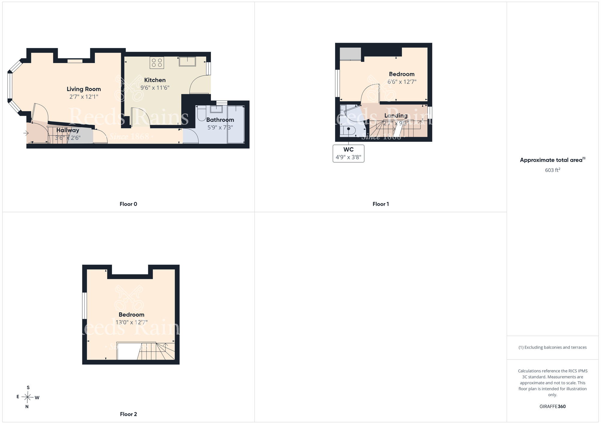 Floorplan of 2 bedroom Mid Terrace House for sale, Trafalgar Terrace, Scarborough, North Yorkshire, YO12