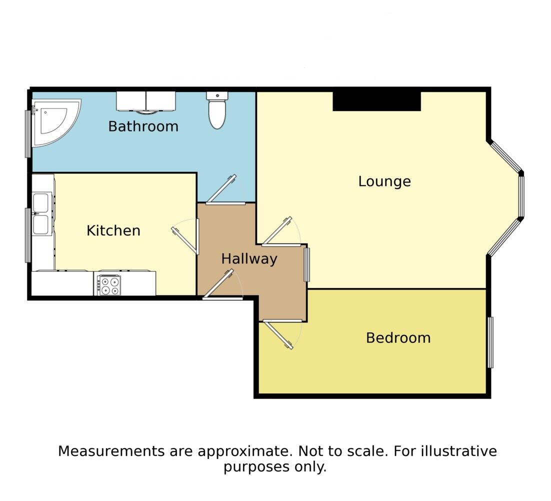 Floorplan of 1 bedroom  Flat for sale, Trafalgar Square, Scarborough, North Yorkshire, YO12