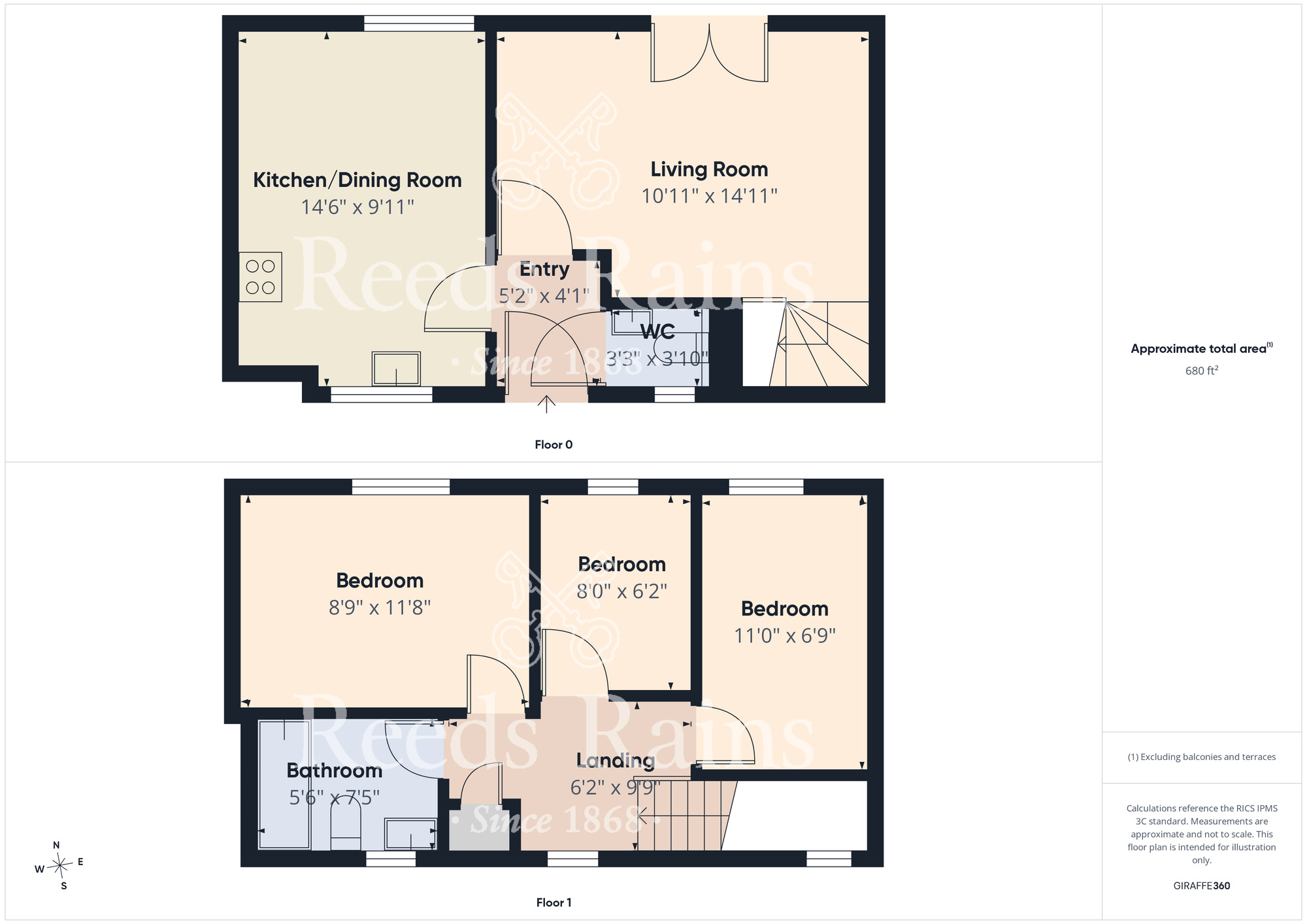 Floorplan of 3 bedroom Link Detached House to rent, Ingle Close, Scarborough, North Yorkshire, YO12