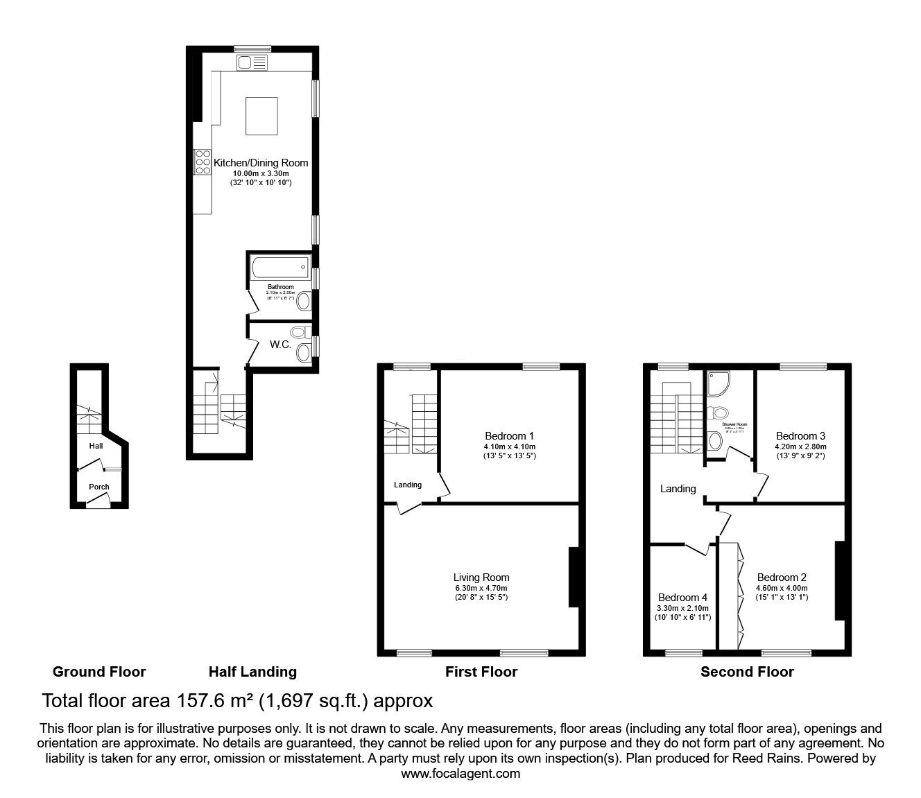 Floorplan of 4 bedroom  Flat for sale, Cromwell Road, Scarborough, YO11