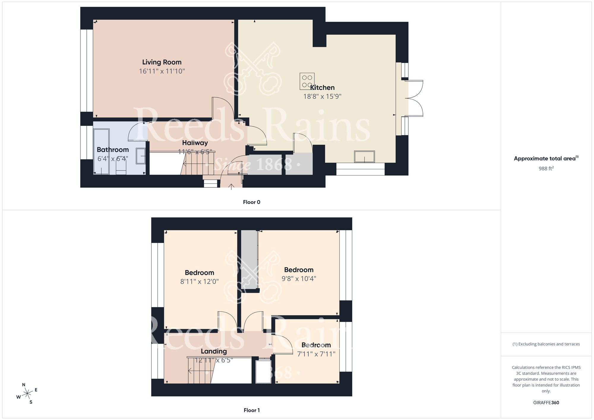 Floorplan of 3 bedroom Semi Detached House for sale, Beverley Close, Cayton, Scarborough, YO11