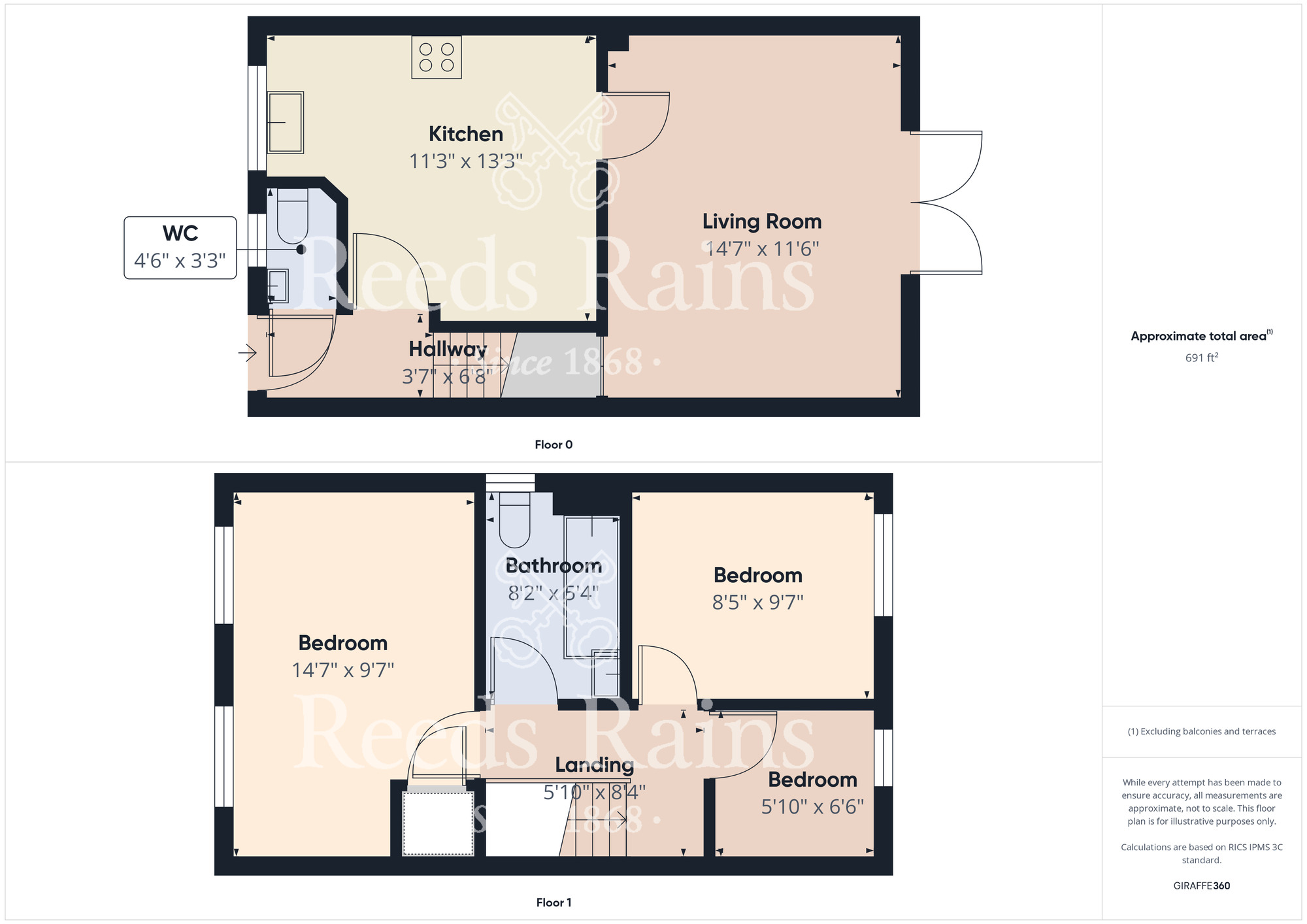 Floorplan of 3 bedroom Semi Detached House for sale, Barrow Lane, Scarborough, YO11