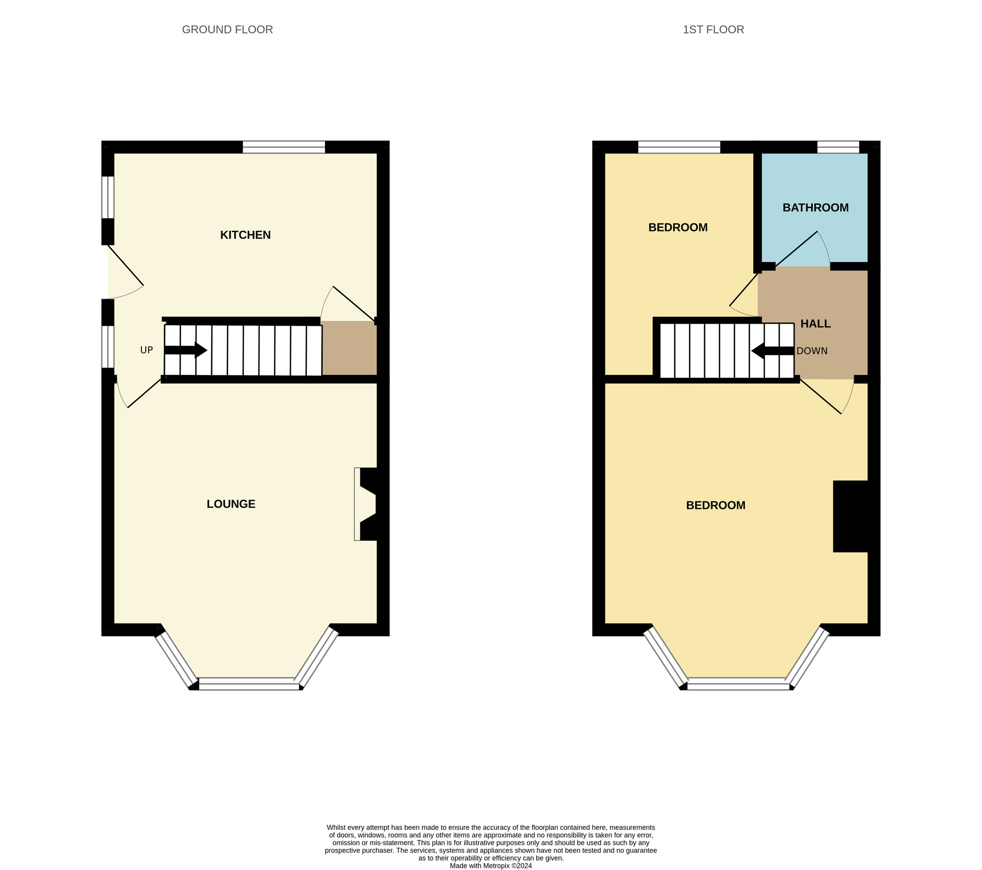 Floorplan of 2 bedroom Semi Detached House for sale, Hillside Gardens, Scarborough, YO12