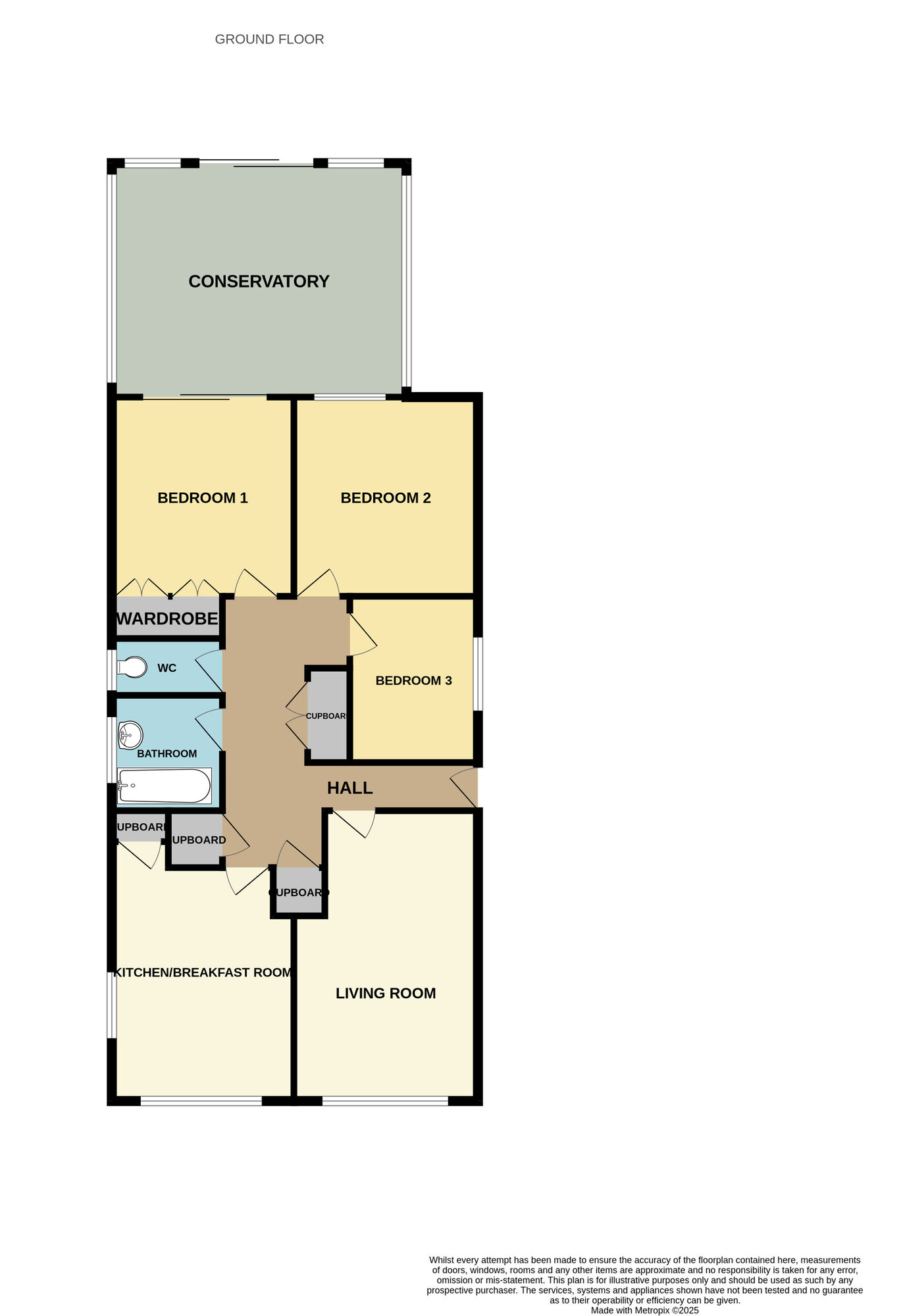 Floorplan of 3 bedroom Detached Bungalow for sale, Ashburn Rise, Scarborough, YO11