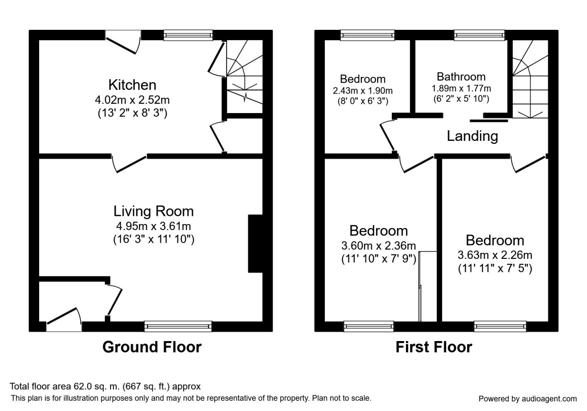 Floorplan of 3 bedroom Mid Terrace House for sale, Main Street, Gristhorpe, North Yorkshire, YO14