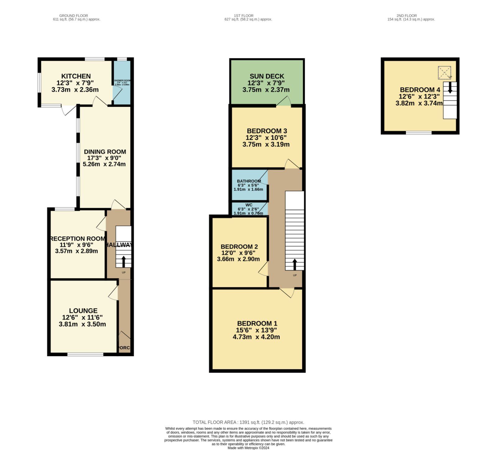 Floorplan of 4 bedroom Semi Detached House for sale, Seamer Road, Scarborough, North Yorkshire, YO12