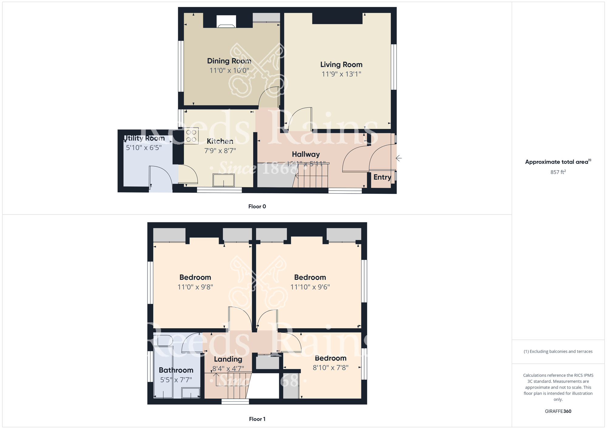 Floorplan of 3 bedroom Semi Detached House to rent, Willow Garth, Scarborough, North Yorkshire, YO12