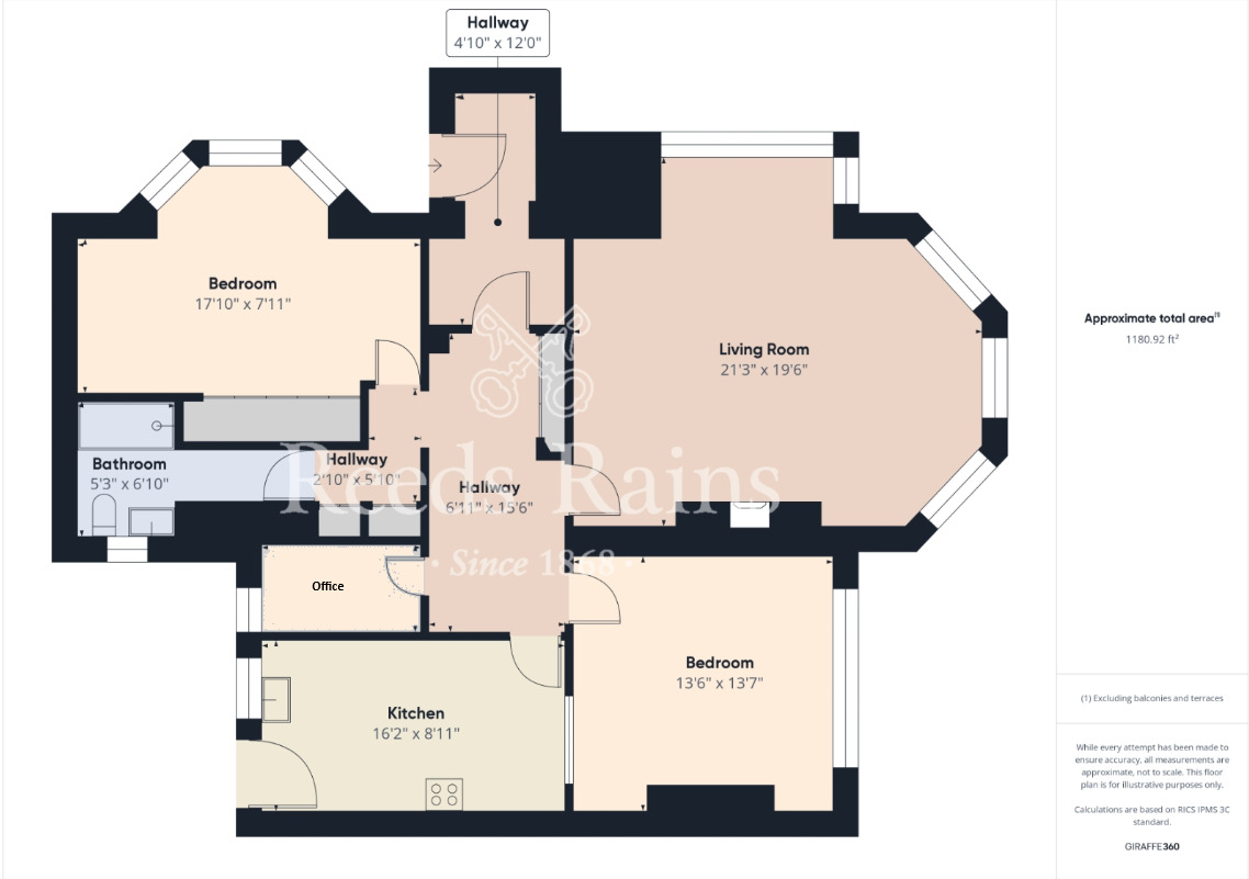 Floorplan of 2 bedroom Flat for sale, Avenue Victoria, Scarborough, North Yorkshire, YO11