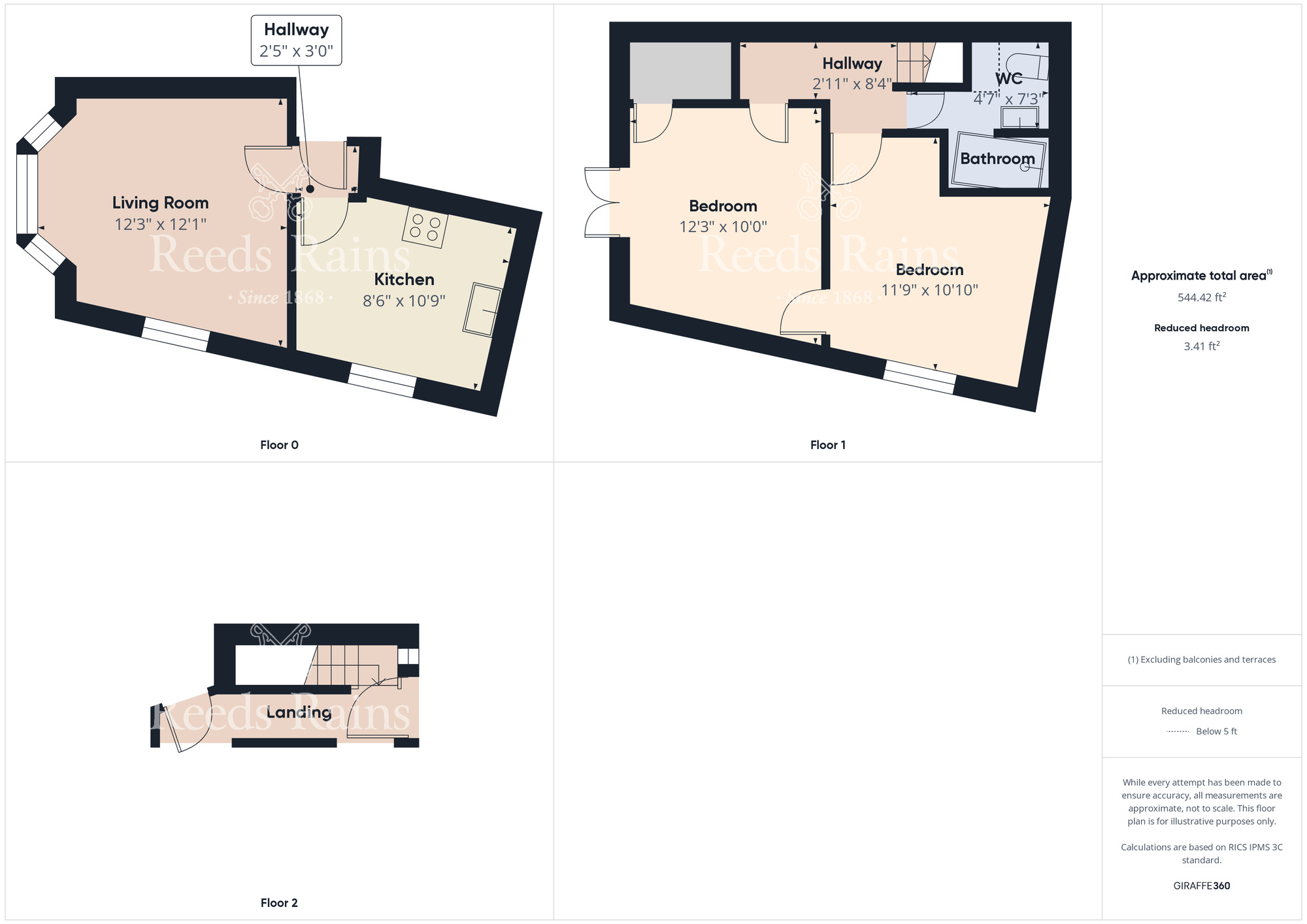 Floorplan of 2 bedroom  Flat for sale, Aberdeen Street, Scarborough, North Yorkshire, YO11