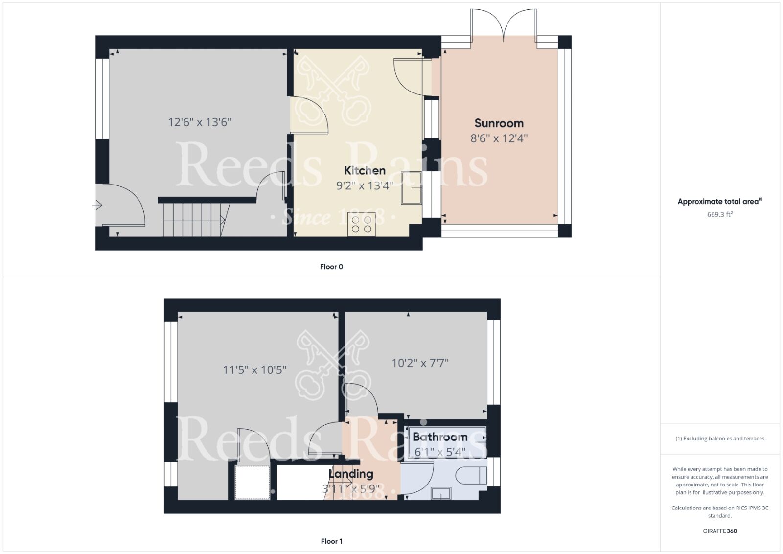 Floorplan of 2 bedroom Semi Detached House to rent, Shire Croft, Eastfield, North Yorkshire, YO11