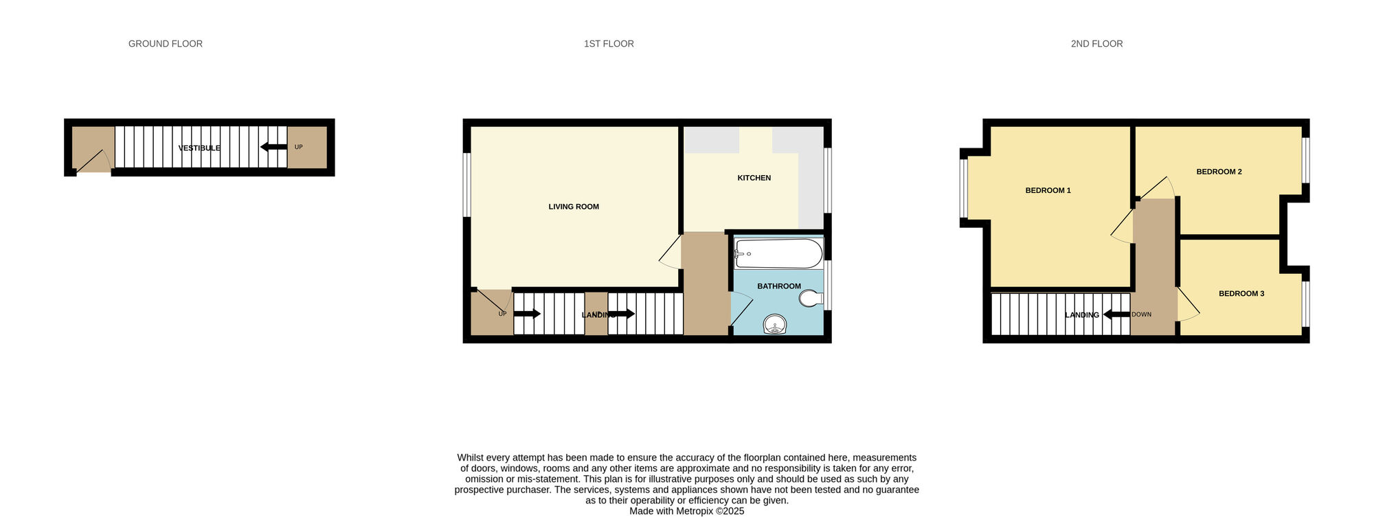 Floorplan of 3 bedroom  Flat for sale, Colescliffe Road, Scarborough, North Yorkshire, YO12