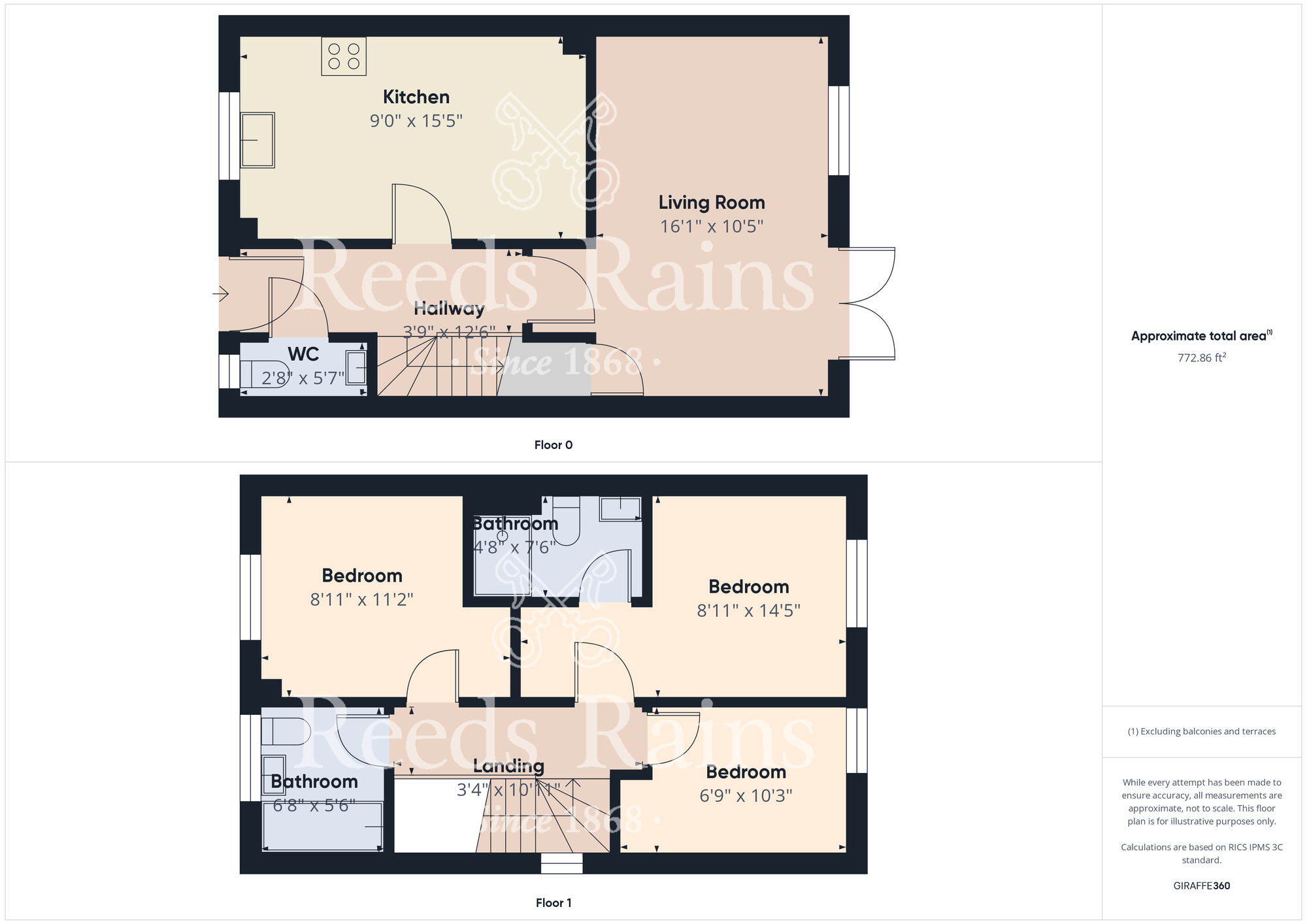 Floorplan of 3 bedroom Semi Detached House for sale, Wagoners Way, East Ayton, North Yorkshire, YO13