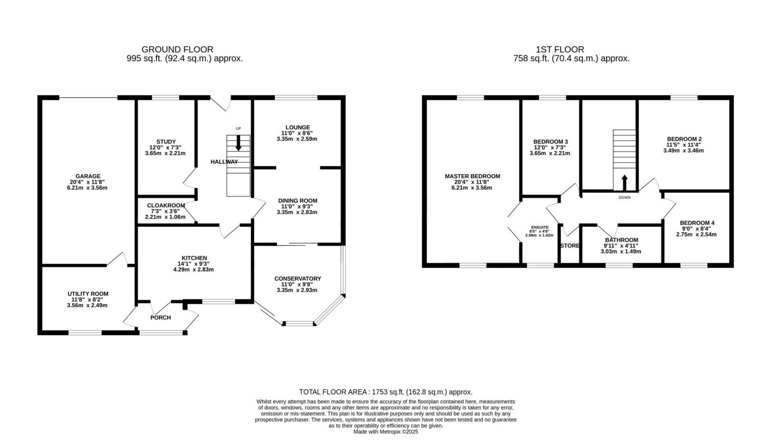 Floorplan of 5 bedroom Detached House for sale, Yew Tree Close, Sleights, North Yorkshire, YO22