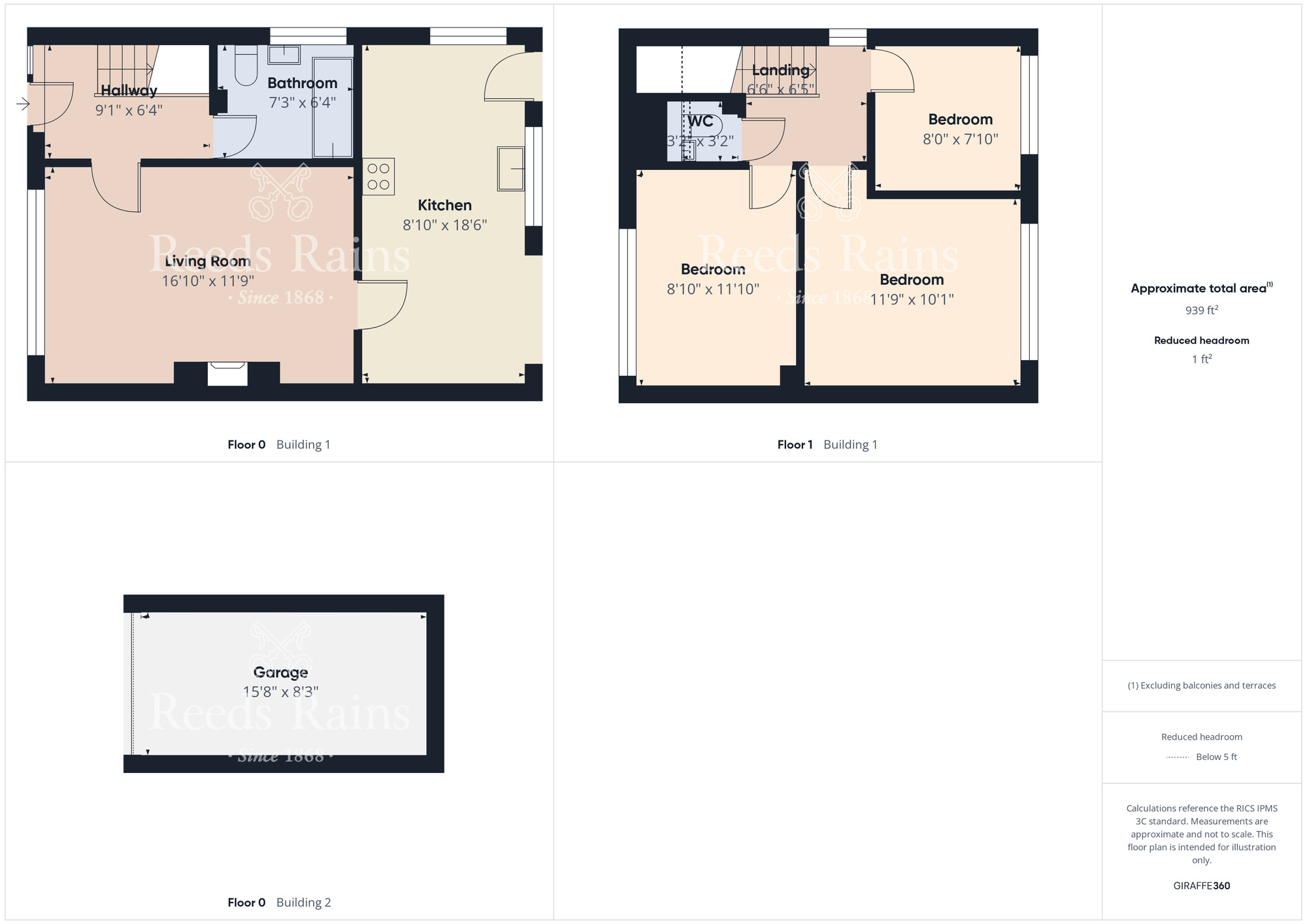 Floorplan of 3 bedroom Semi Detached House for sale, Spring Gardens, Cayton, North Yorkshire, YO11