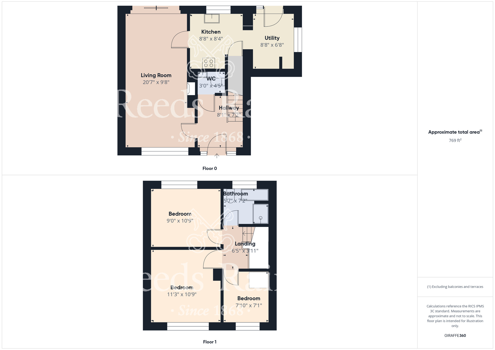 Floorplan of 3 bedroom Semi Detached House for sale, Church Lane, Cayton, North Yorkshire, YO11