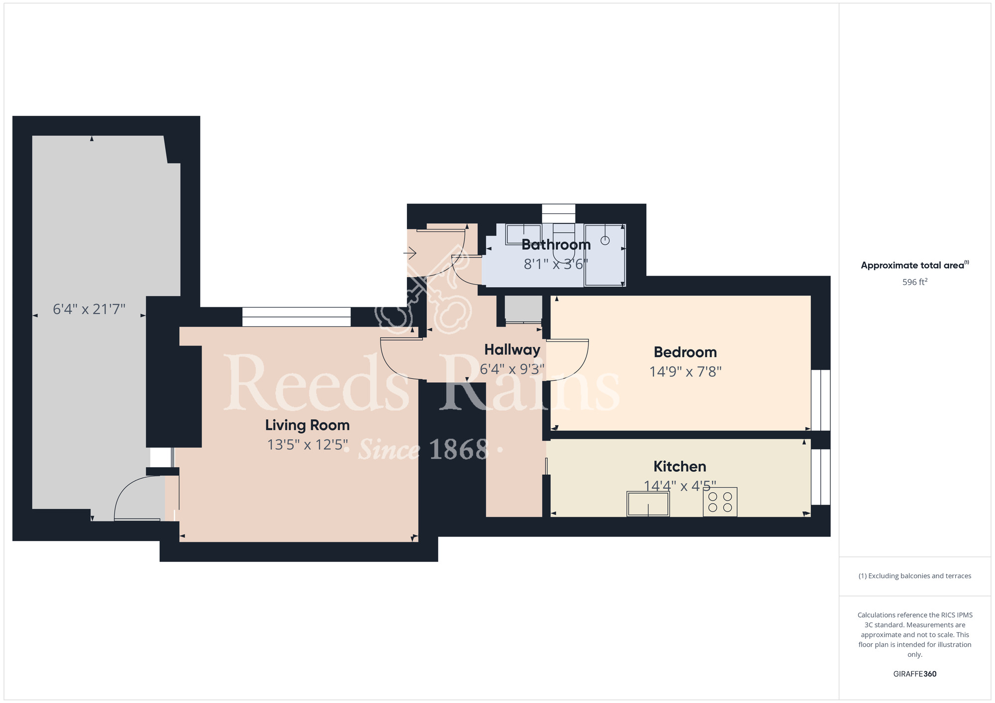 Floorplan of 1 bedroom  Flat for sale, Westover Road, Scarborough, North Yorkshire, YO12
