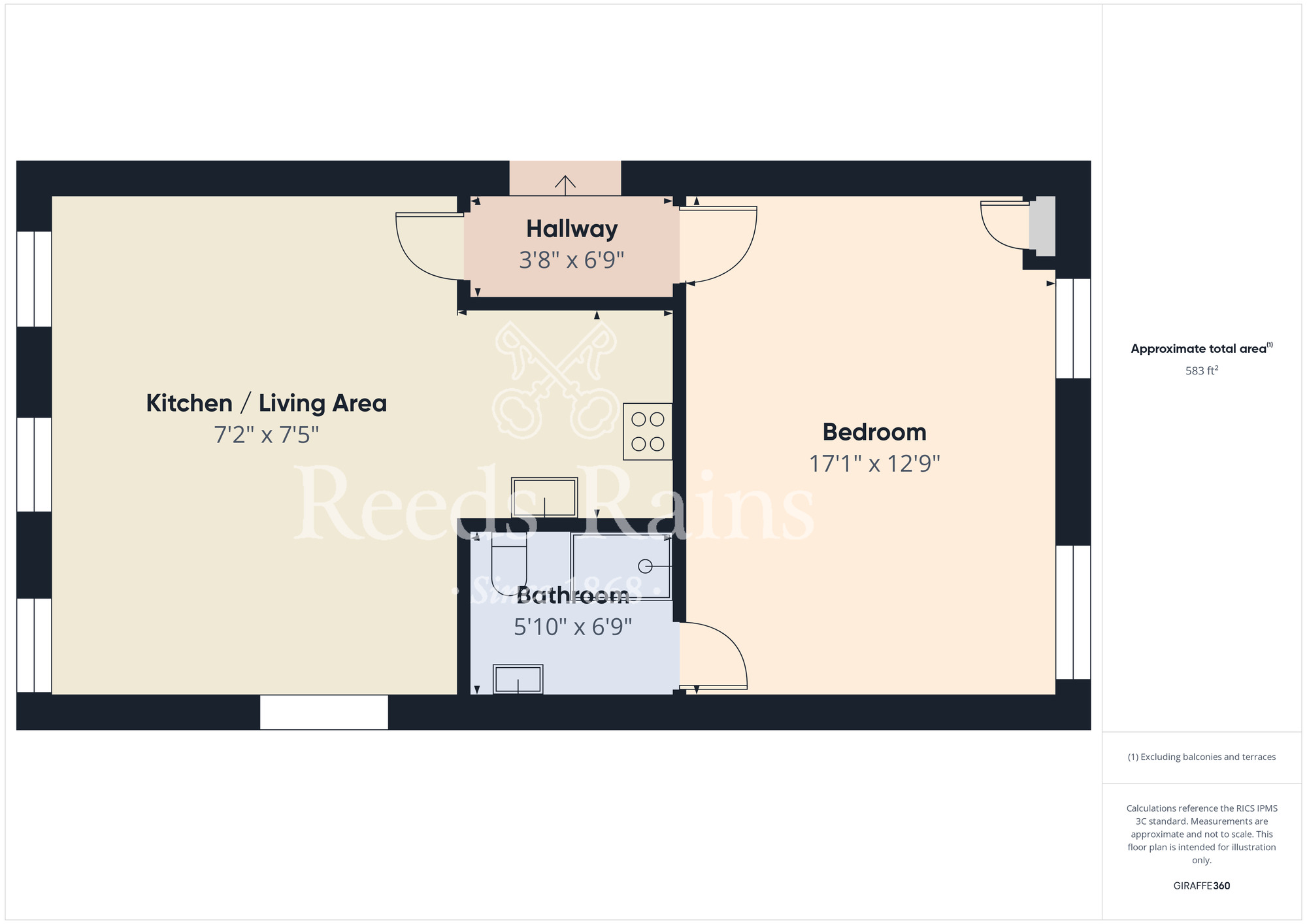 Floorplan of 1 bedroom  Flat for sale, Westborough, Scarborough, North Yorkshire, YO11