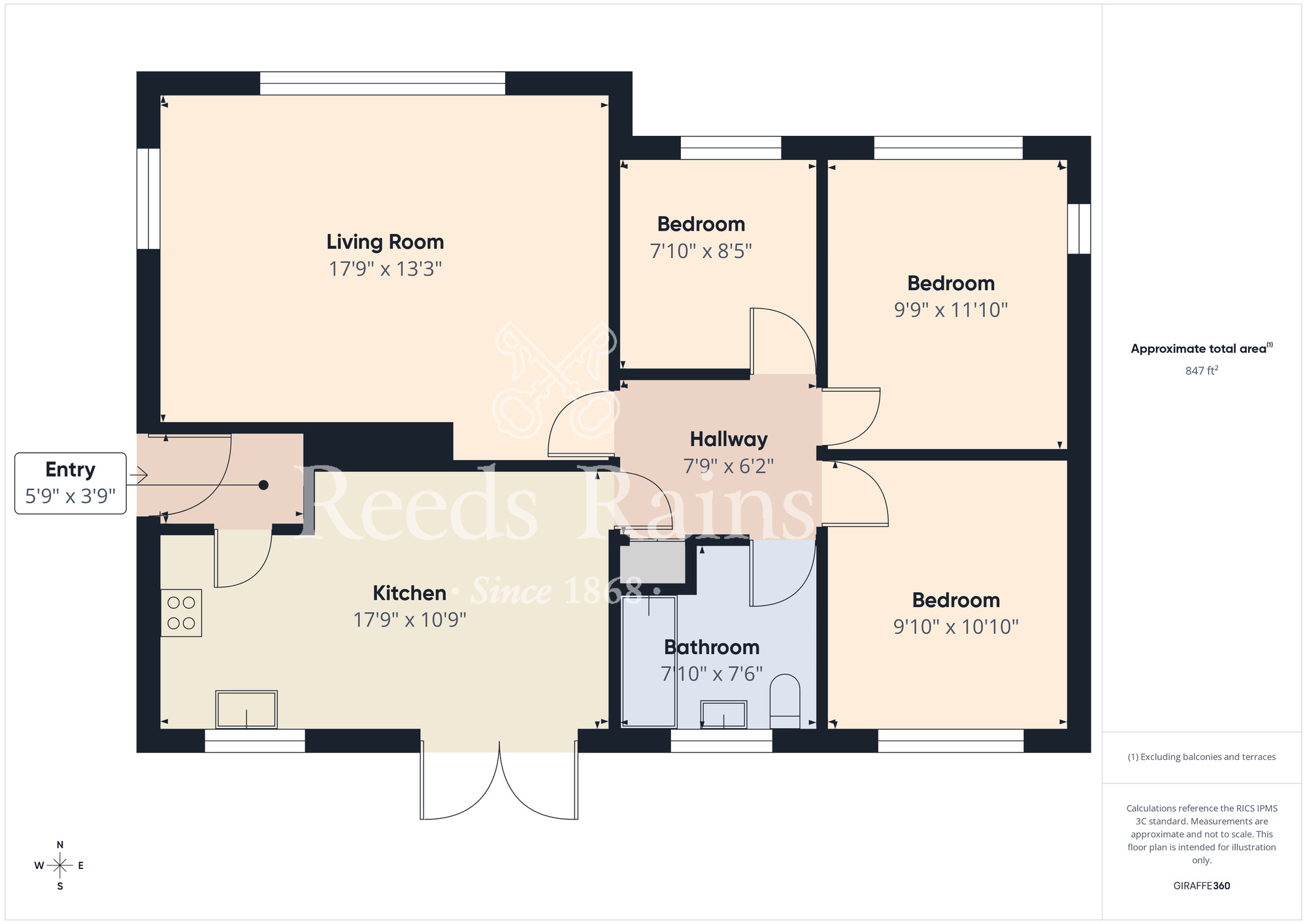 Floorplan of 3 bedroom Detached Bungalow for sale, Main Street, Staxton, North Yorkshire, YO12