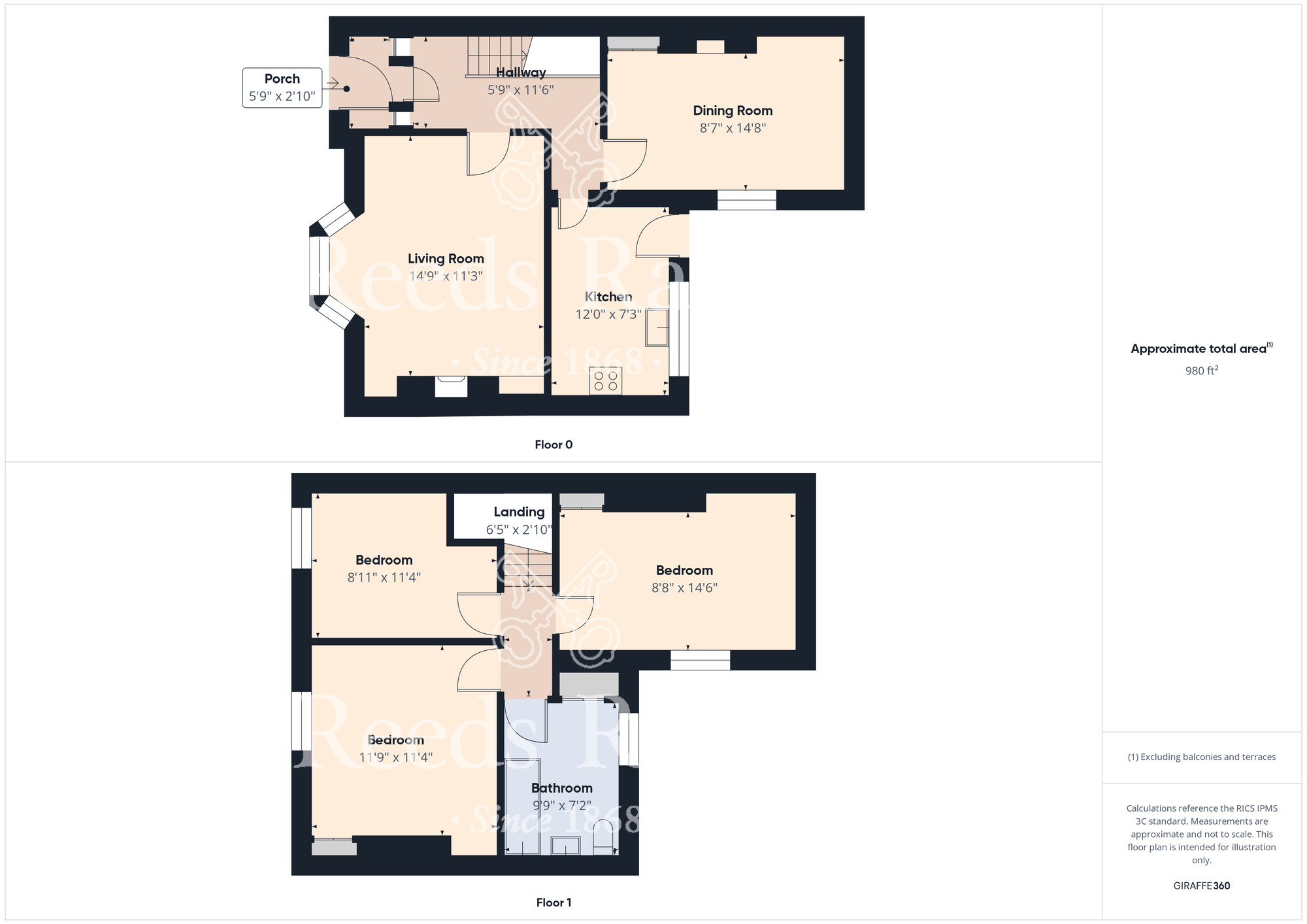 Floorplan of 3 bedroom End Terrace House for sale, Norwood Street, Scarborough, North Yorkshire, YO12
