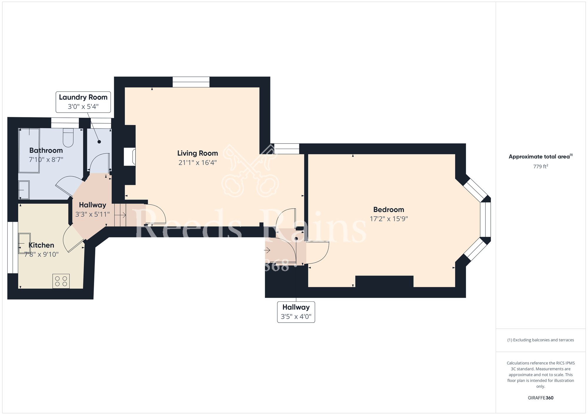 Floorplan of 1 bedroom Semi Detached Flat for sale, Trinity Road, Scarborough, North Yorkshire, YO11