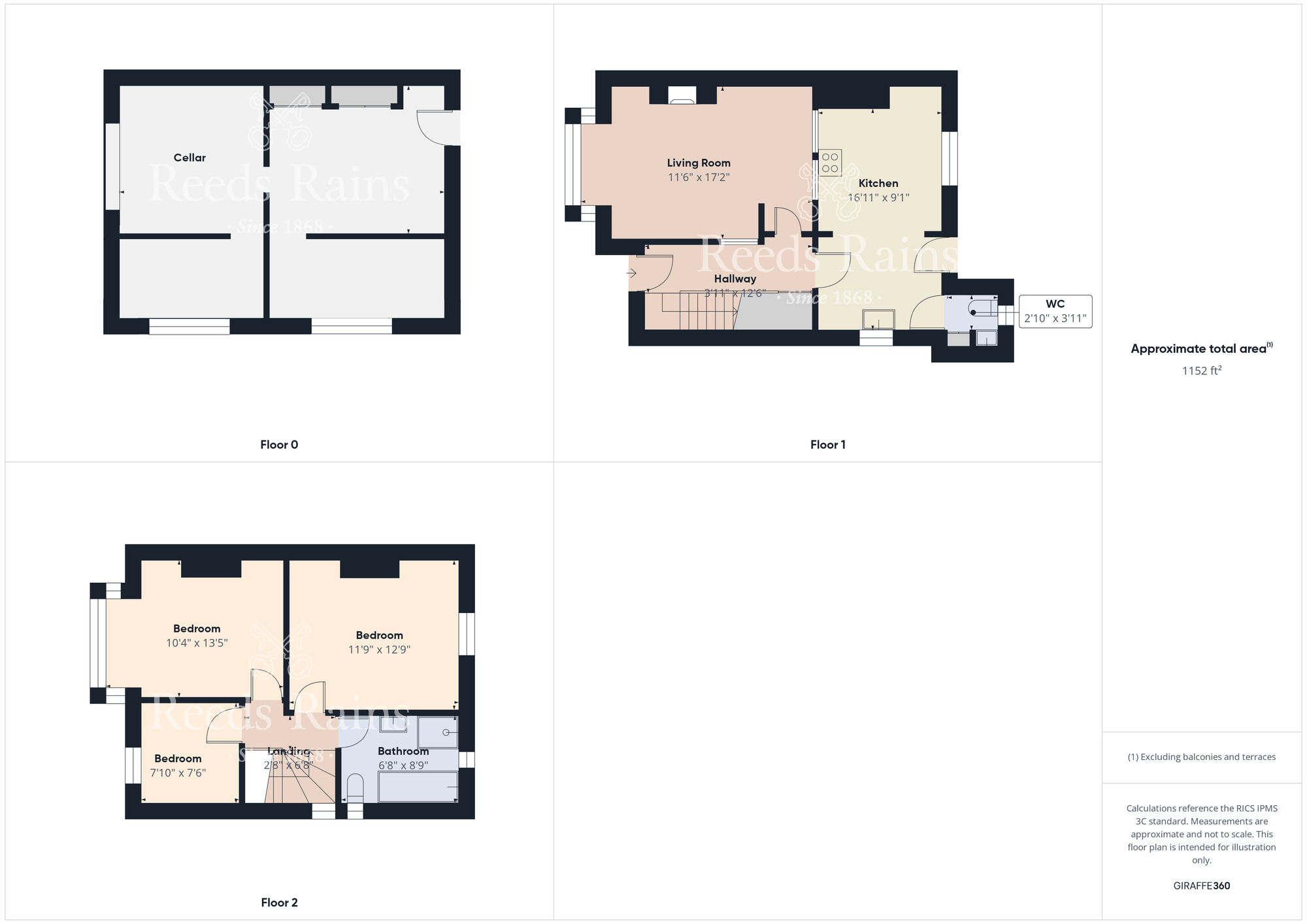 Floorplan of 3 bedroom Semi Detached House for sale, Green Lane, Scarborough, North Yorkshire, YO12