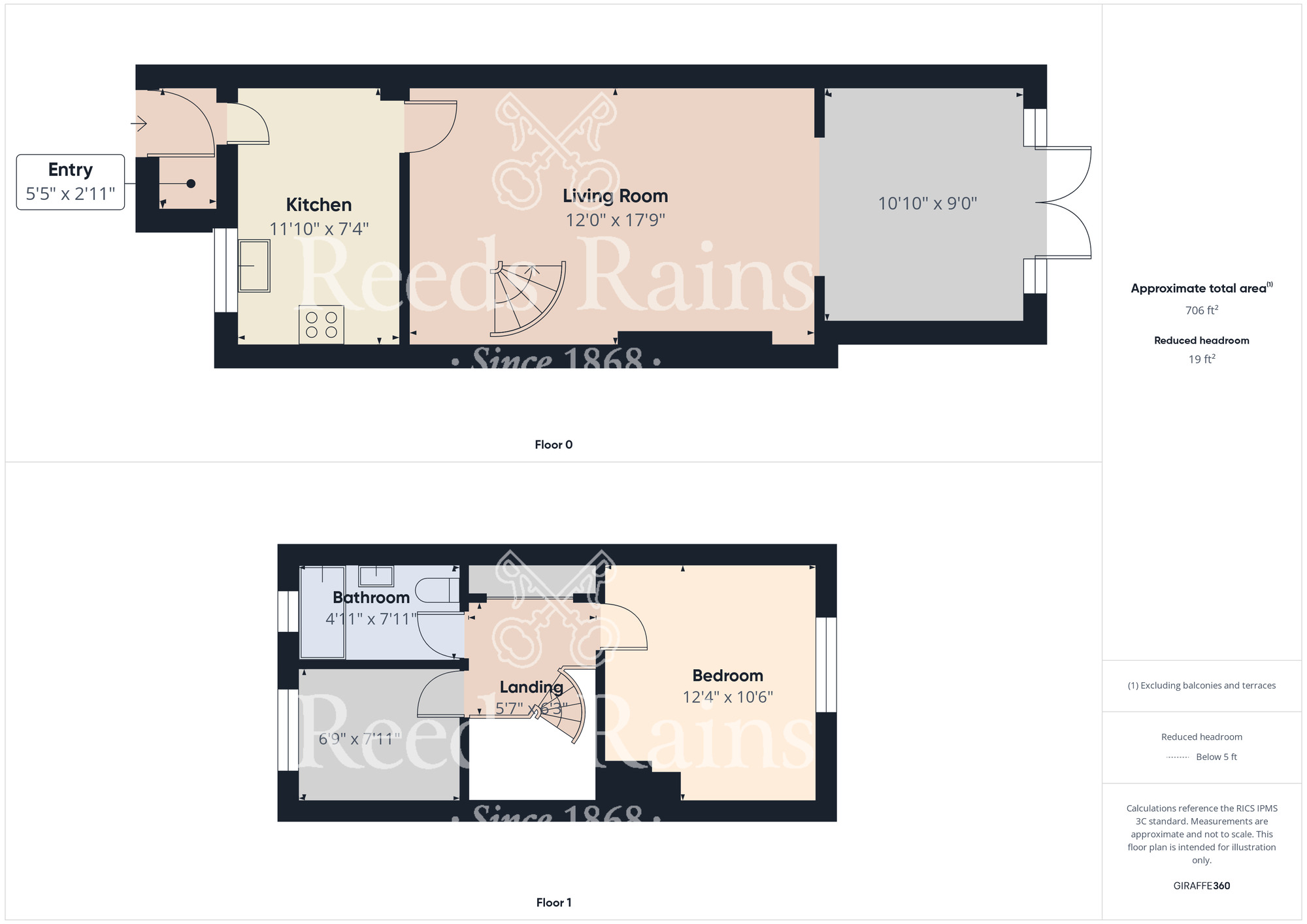 Floorplan of 2 bedroom Mid Terrace House for sale, Beck Mews, Main Street, North Yorkshire,, YO11