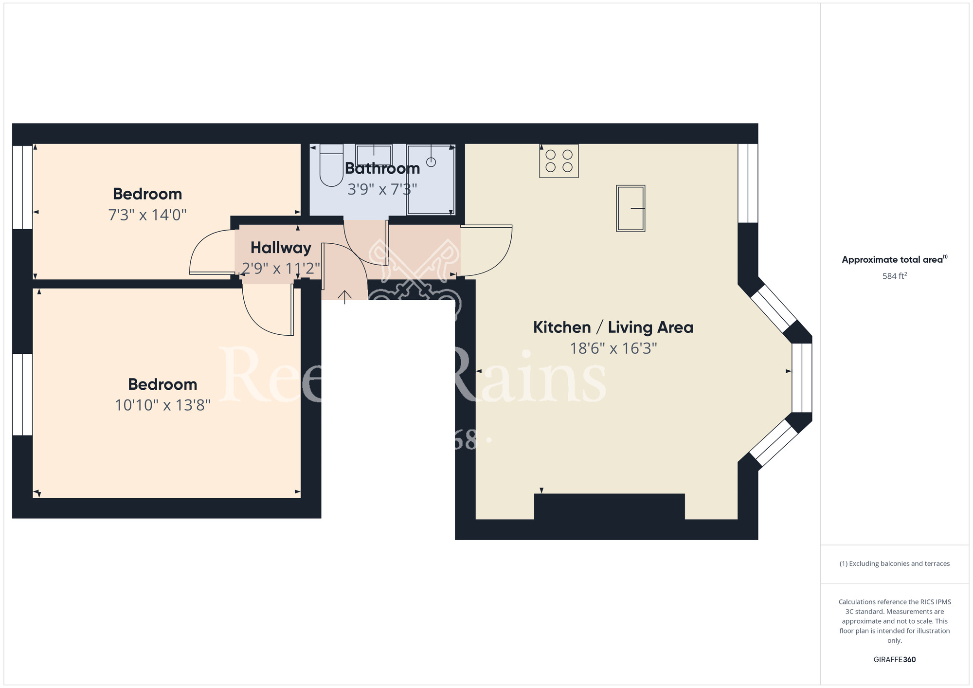 Floorplan of 2 bedroom  Flat for sale, Castle Road, Scarborough, North Yorkshire, YO11