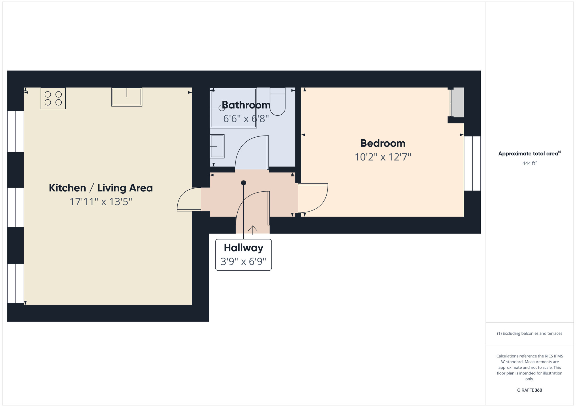 Floorplan of 1 bedroom  Flat for sale, Westborough, Scarborough, North Yorkshire, YO11