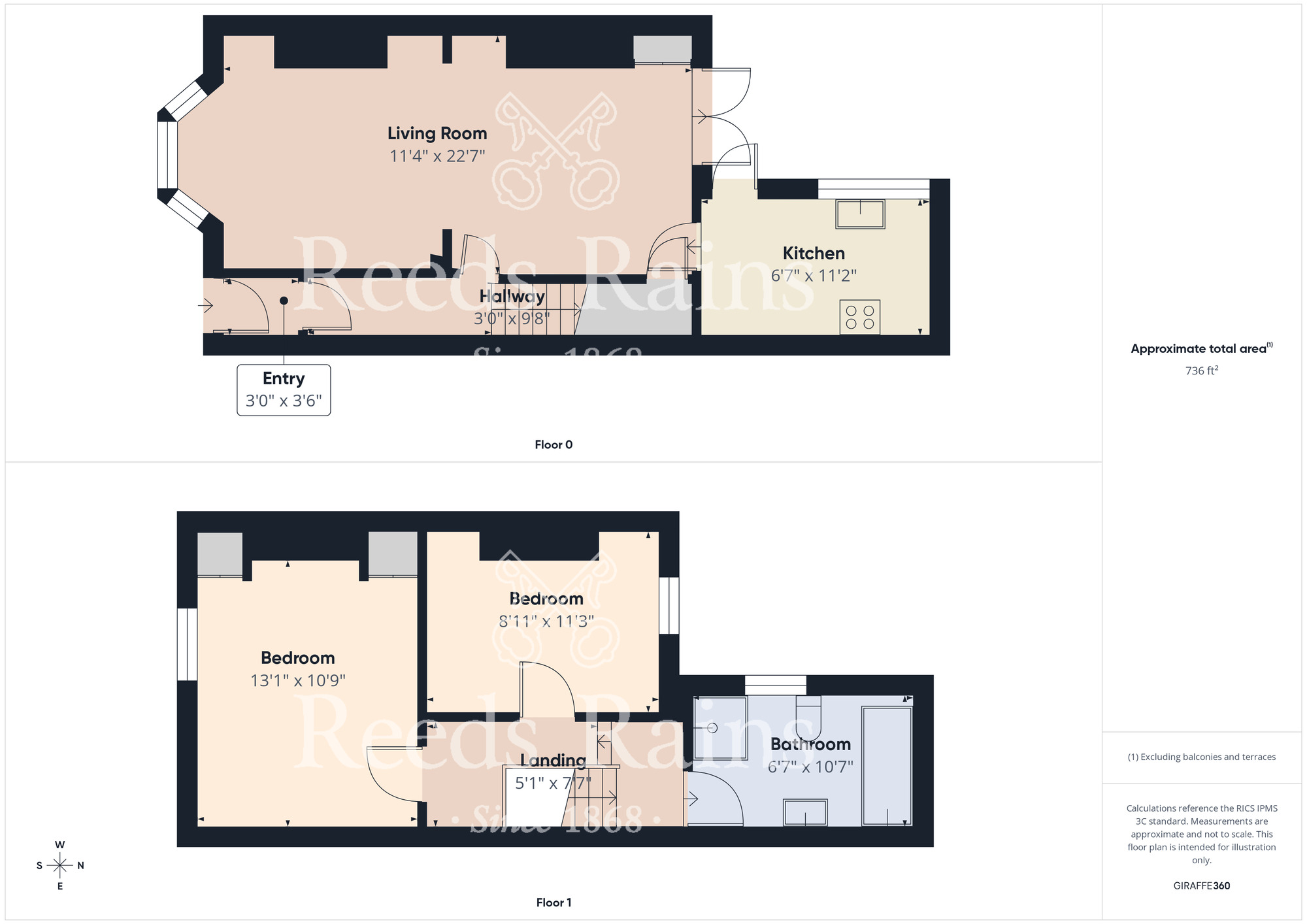Floorplan of 2 bedroom Semi Detached House for sale, Park Street, Scarborough, North Yorkshire, YO12