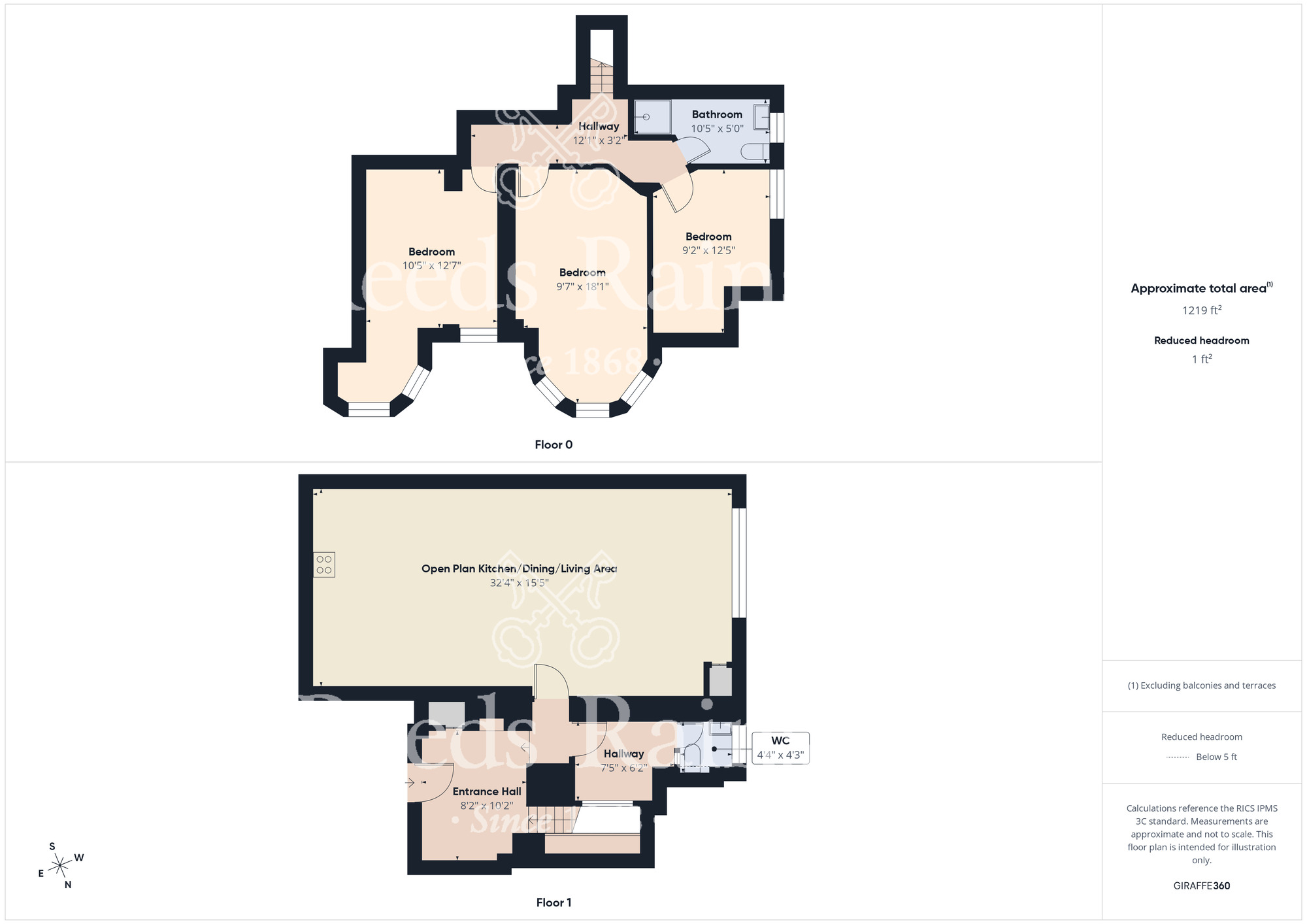 Floorplan of 3 bedroom Flat for sale, Wessex Court, Esplanade, North Yorkshire, YO11