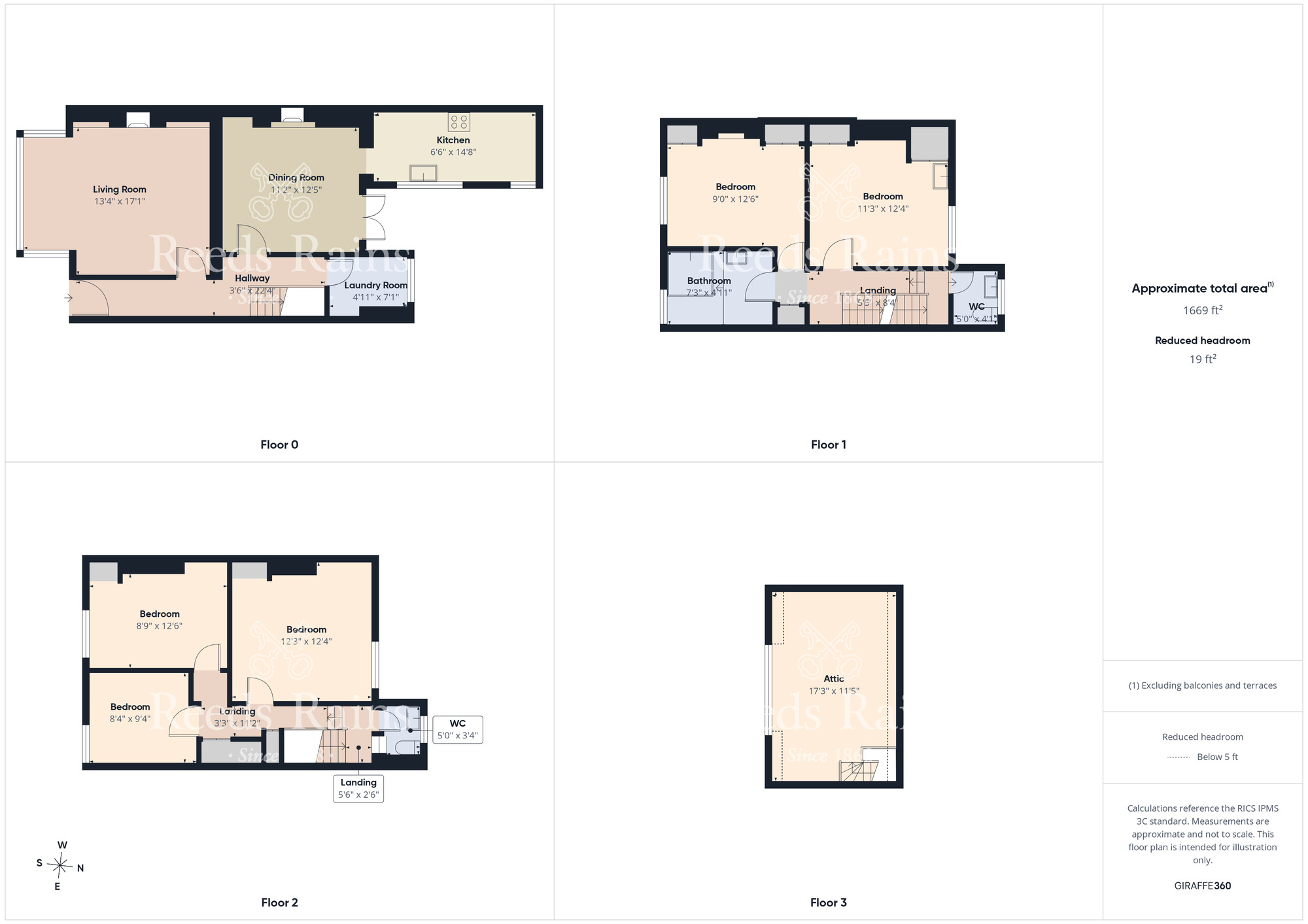 Floorplan of 5 bedroom Semi Detached House for sale, Longwestgate, Scarborough, North Yorkshire, YO11