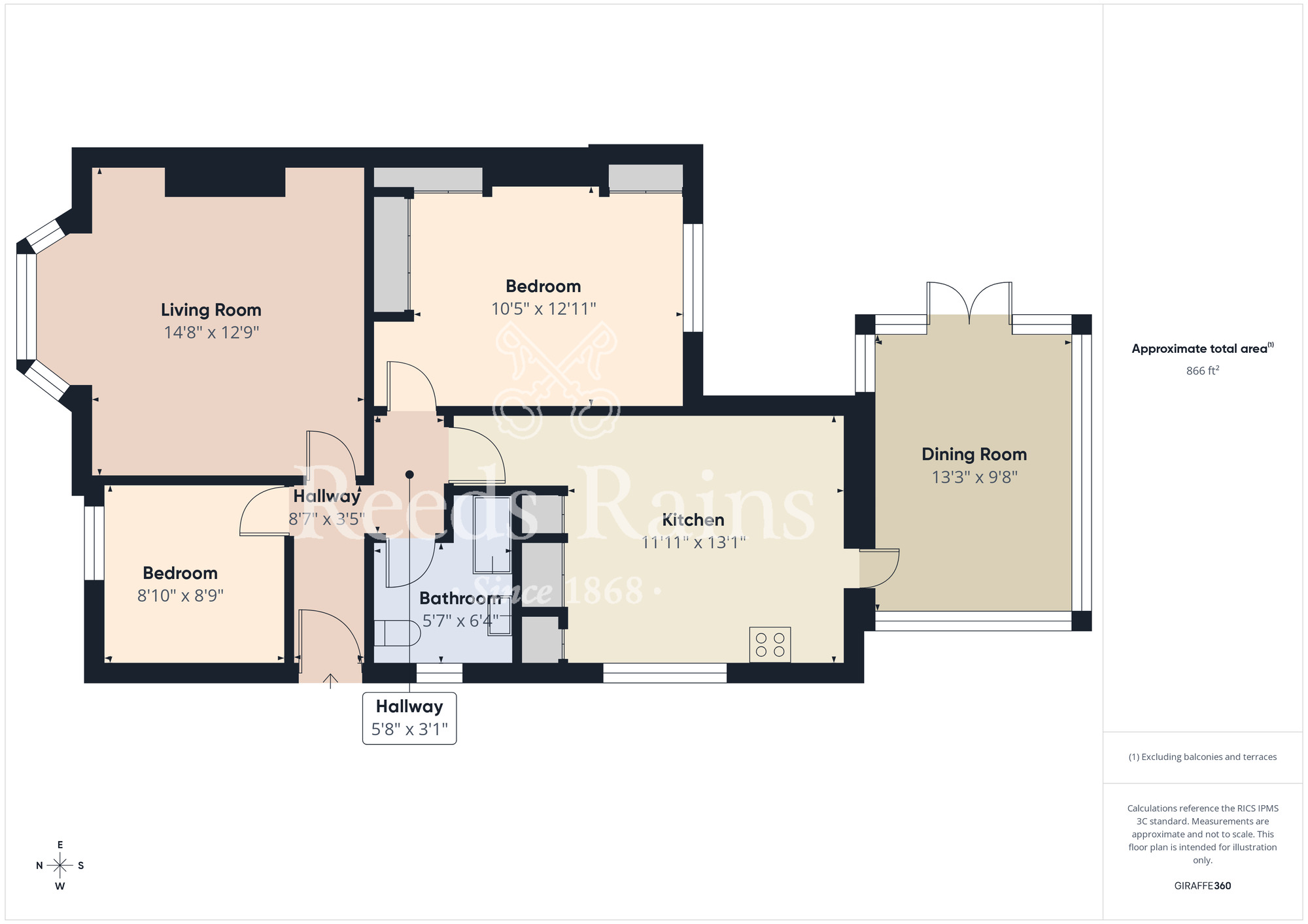 Floorplan of 2 bedroom Semi Detached Bungalow for sale, Scholes Park Road, Scarborough, North Yorkshire, YO12