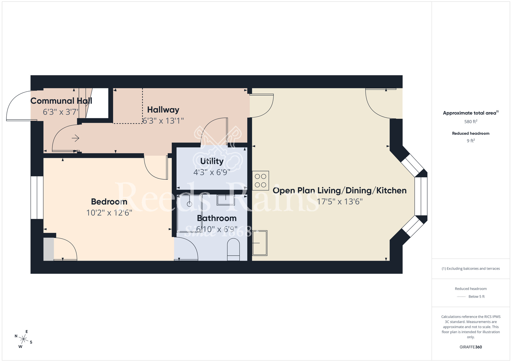 Floorplan of 1 bedroom Flat for sale, Westborough, Scarborough, North Yorkshire, YO11