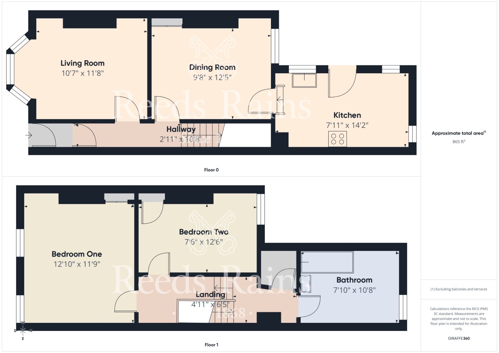 Floorplan of 2 bedroom Mid Terrace House for sale, Lyell Street, Scarborough, North Yorkshire, YO12