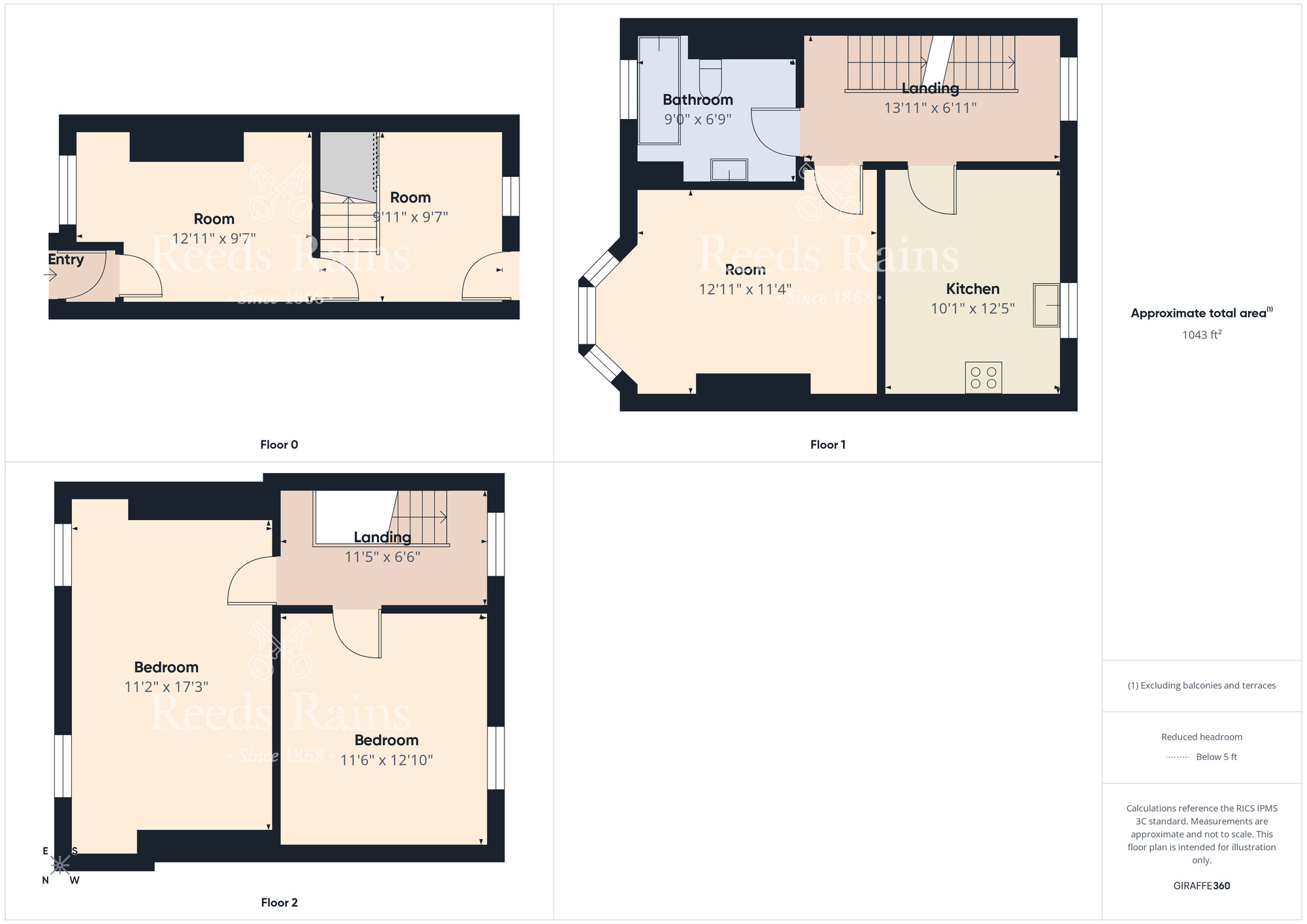 Floorplan of 4 bedroom End Terrace House for sale, Sherwood Street, Scarborough, North Yorkshire, YO11