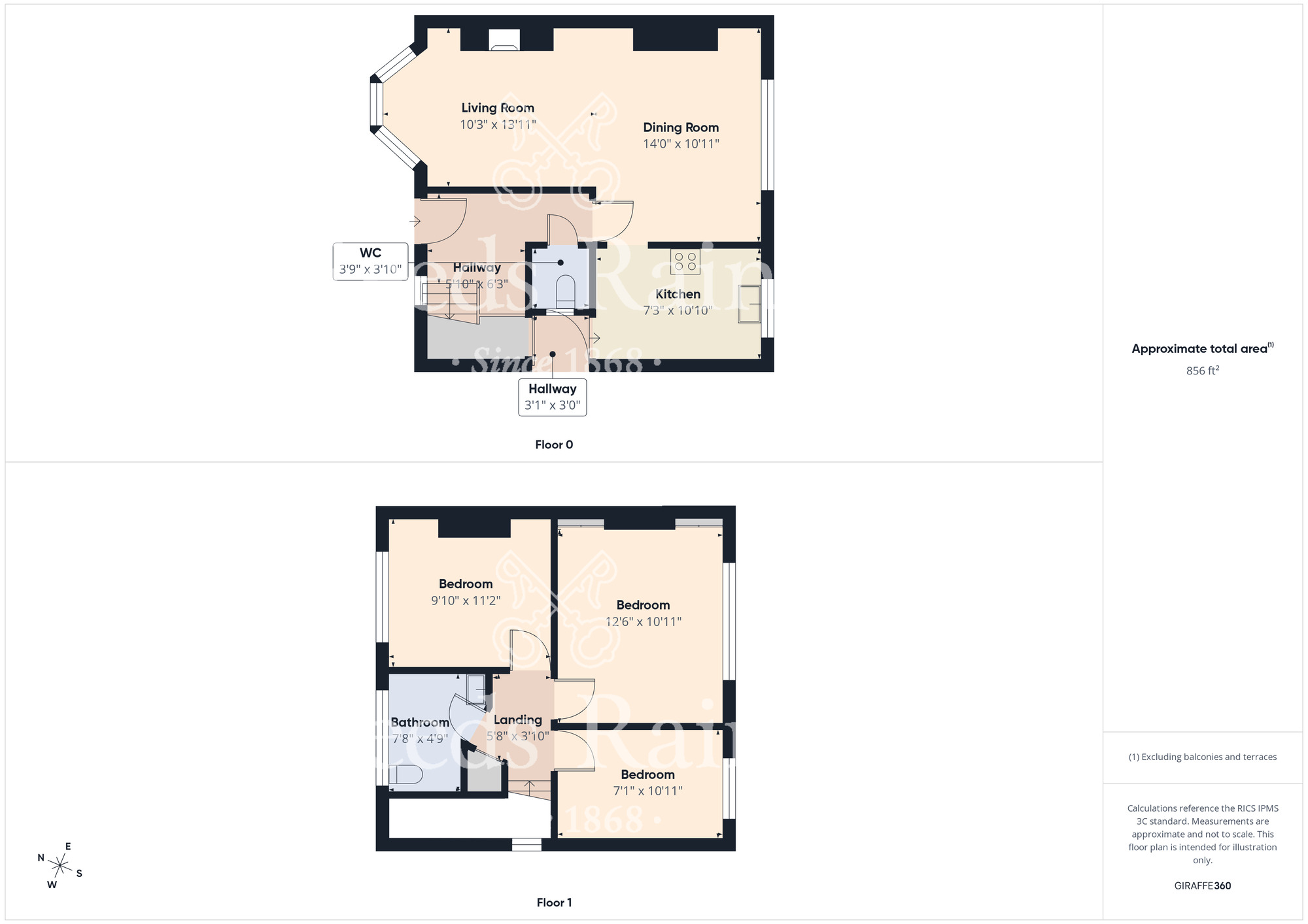 Floorplan of 3 bedroom Semi Detached House for sale, Maple Drive, Scarborough, North Yorkshire, YO12