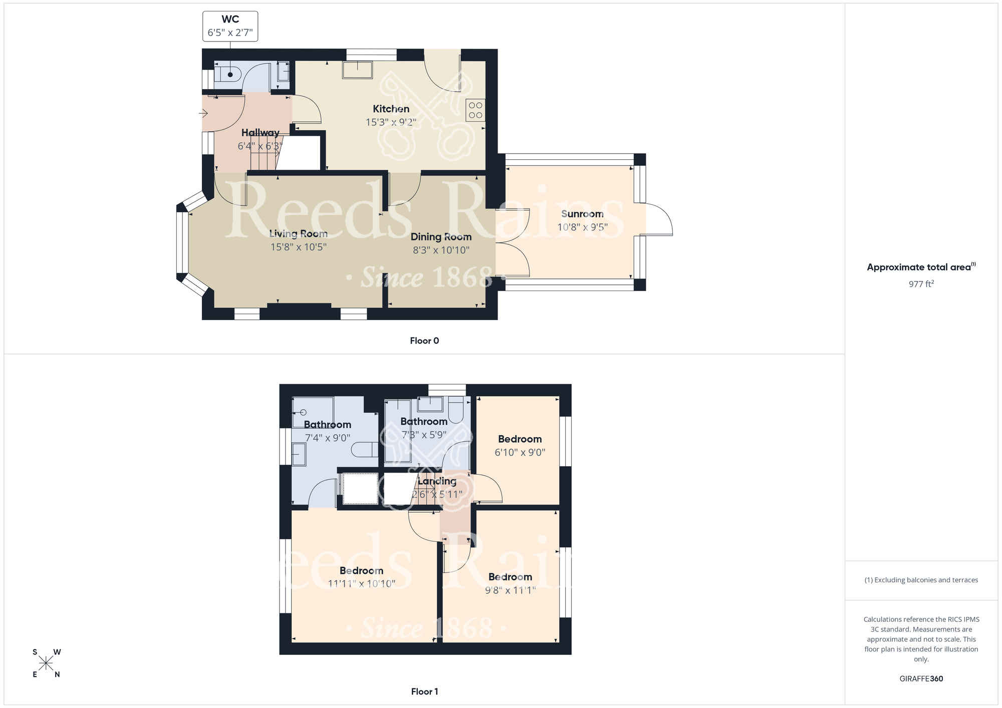 Floorplan of 3 bedroom Detached House for sale, Green Howards Drive, Scarborough, North Yorkshire, YO12