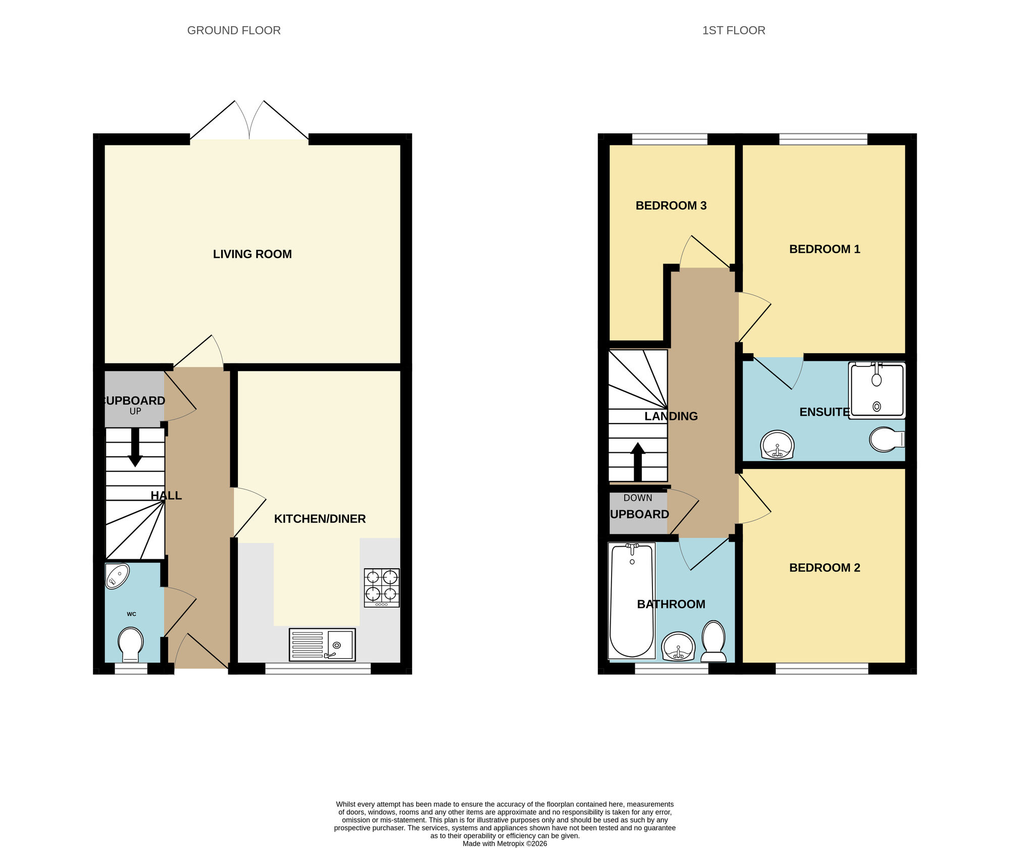 Floorplan of 3 bedroom Semi Detached House for sale, Elderflower Road, Scarborough, North Yorkshire, YO13