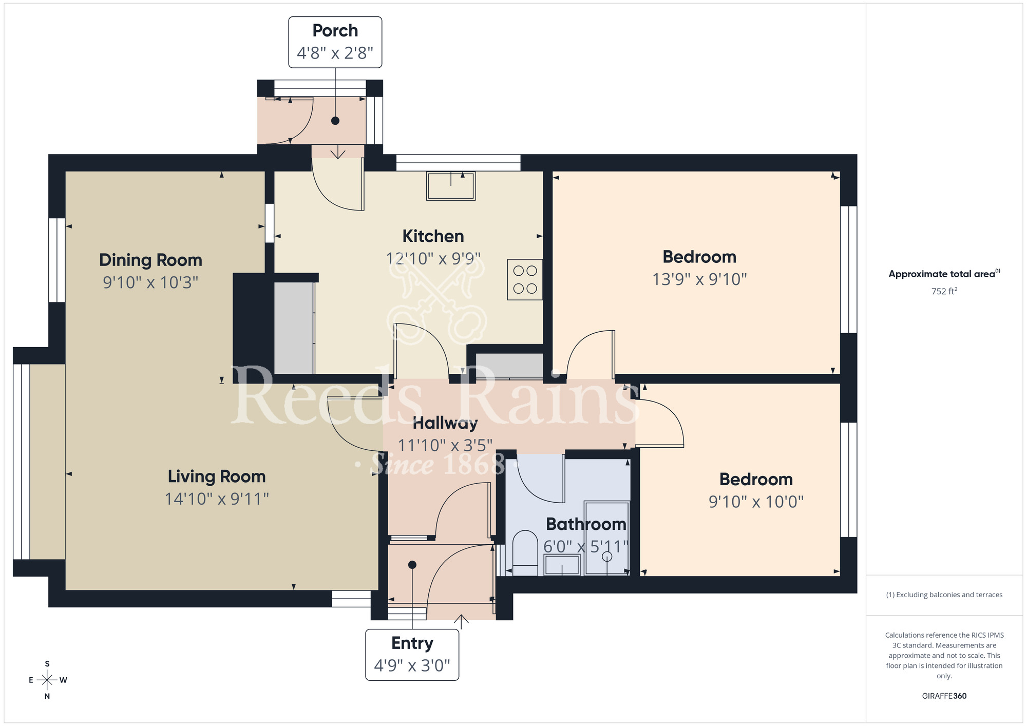 Floorplan of 2 bedroom Detached Bungalow for sale, Meadow Drive, East Ayton, North Yorkshire, YO13