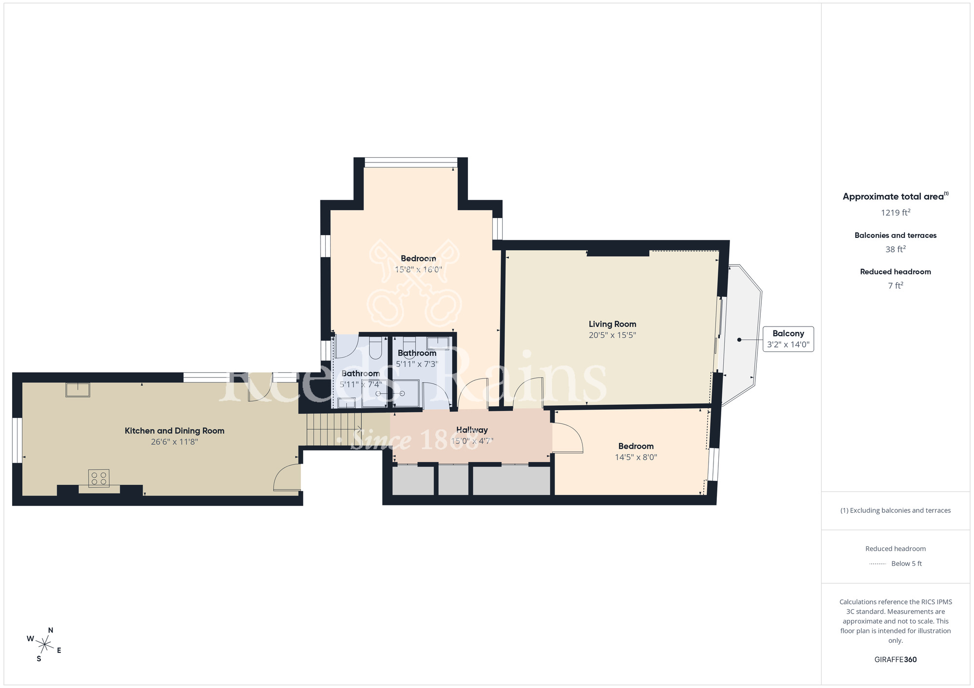 Floorplan of 2 bedroom Flat for sale, Esplanade, Scarborough, North Yorkshire, YO11
