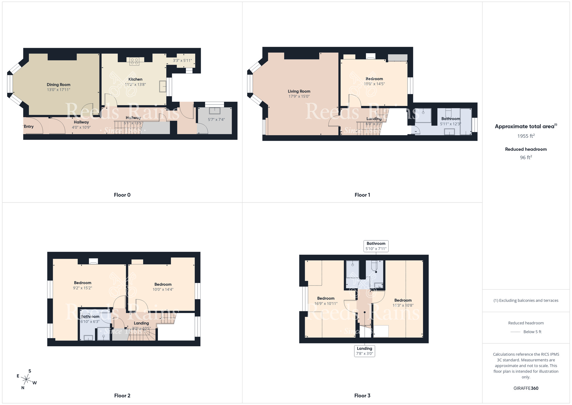 Floorplan of 5 bedroom Mid Terrace House for sale, Albemarle Crescent, Scarborough, North Yorkshire, YO11