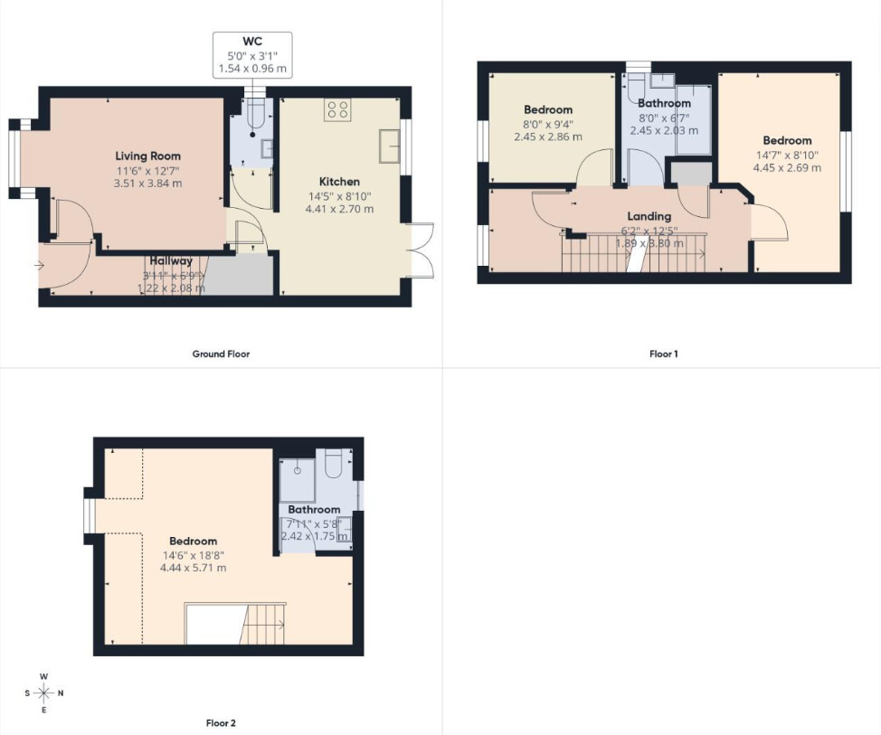 Floorplan of 3 bedroom Mid Terrace House for sale, Ashlar Drive, Eastfield, North Yorkshire, YO11