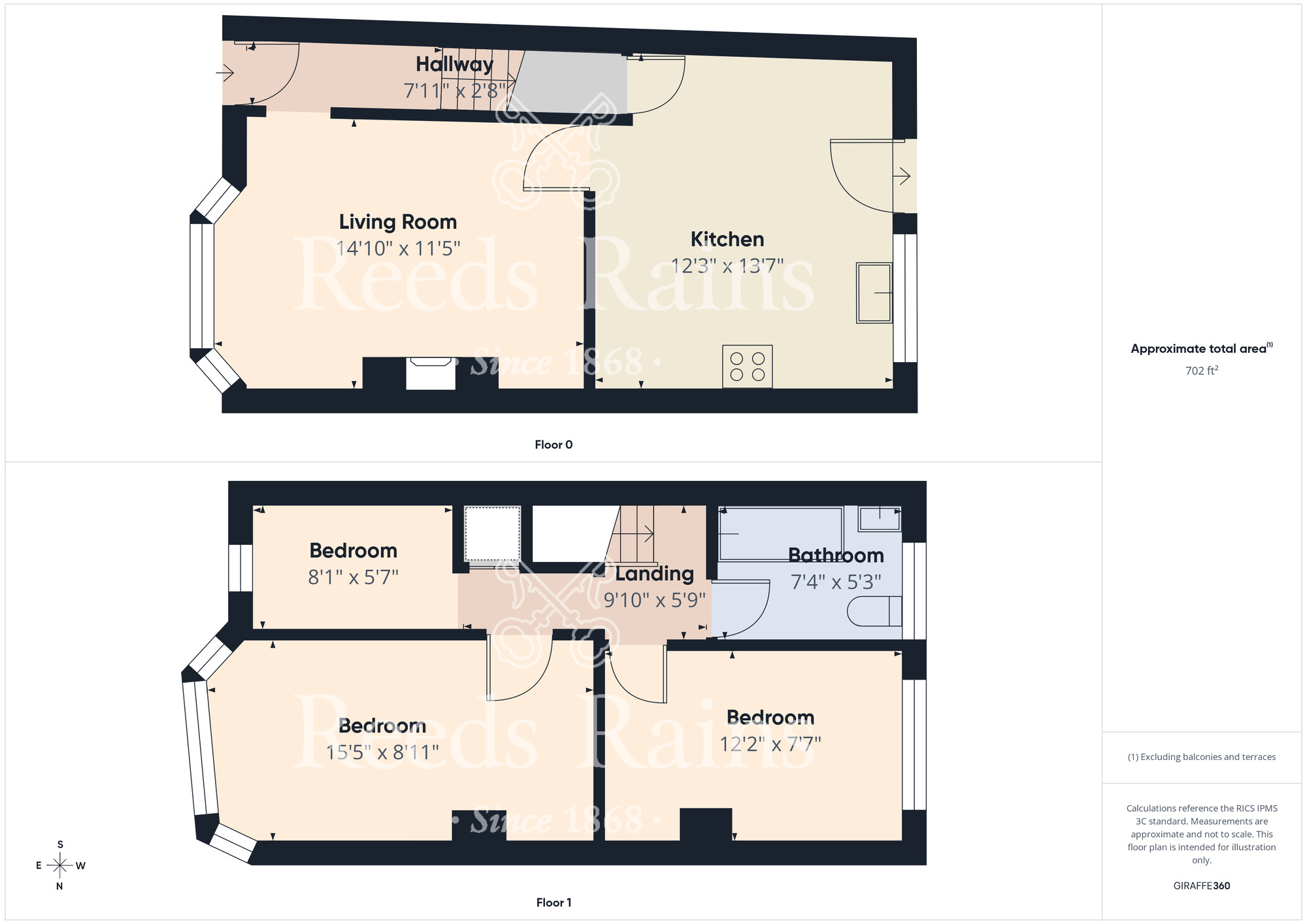 Floorplan of 3 bedroom End Terrace House for sale, Trafalgar Terrace, Scarborough, North Yorkshire, YO12